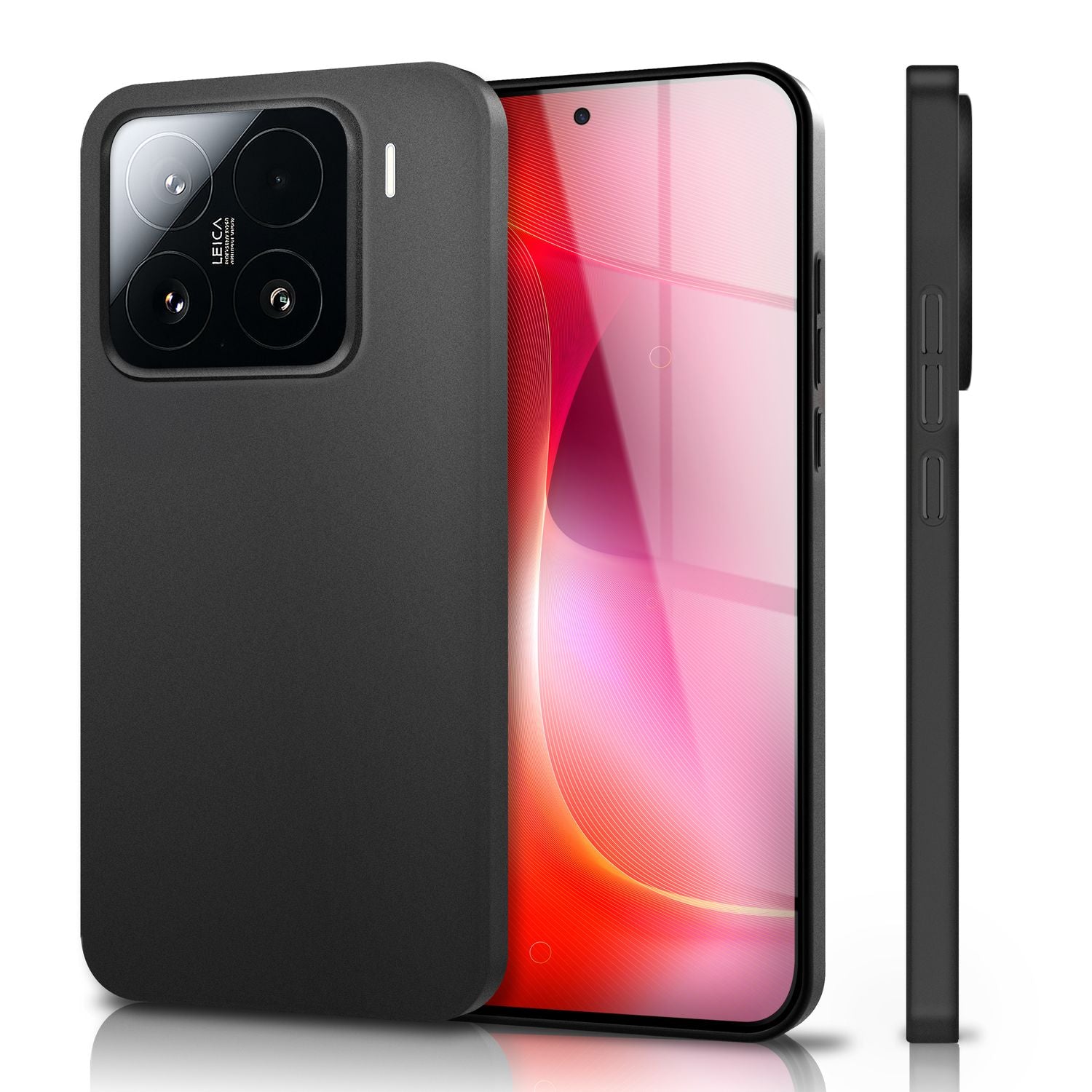 NALIA Phantom Hülle für Xiaomi 15 – Ultradünnes 0,3mm Cover, Mattes Finish, Anti-Fingerprint, Federleichte Handyhülle im Slim Design, Minimalistische Schutzhülle Schwarz Opak NALIA SlimFit Hülle