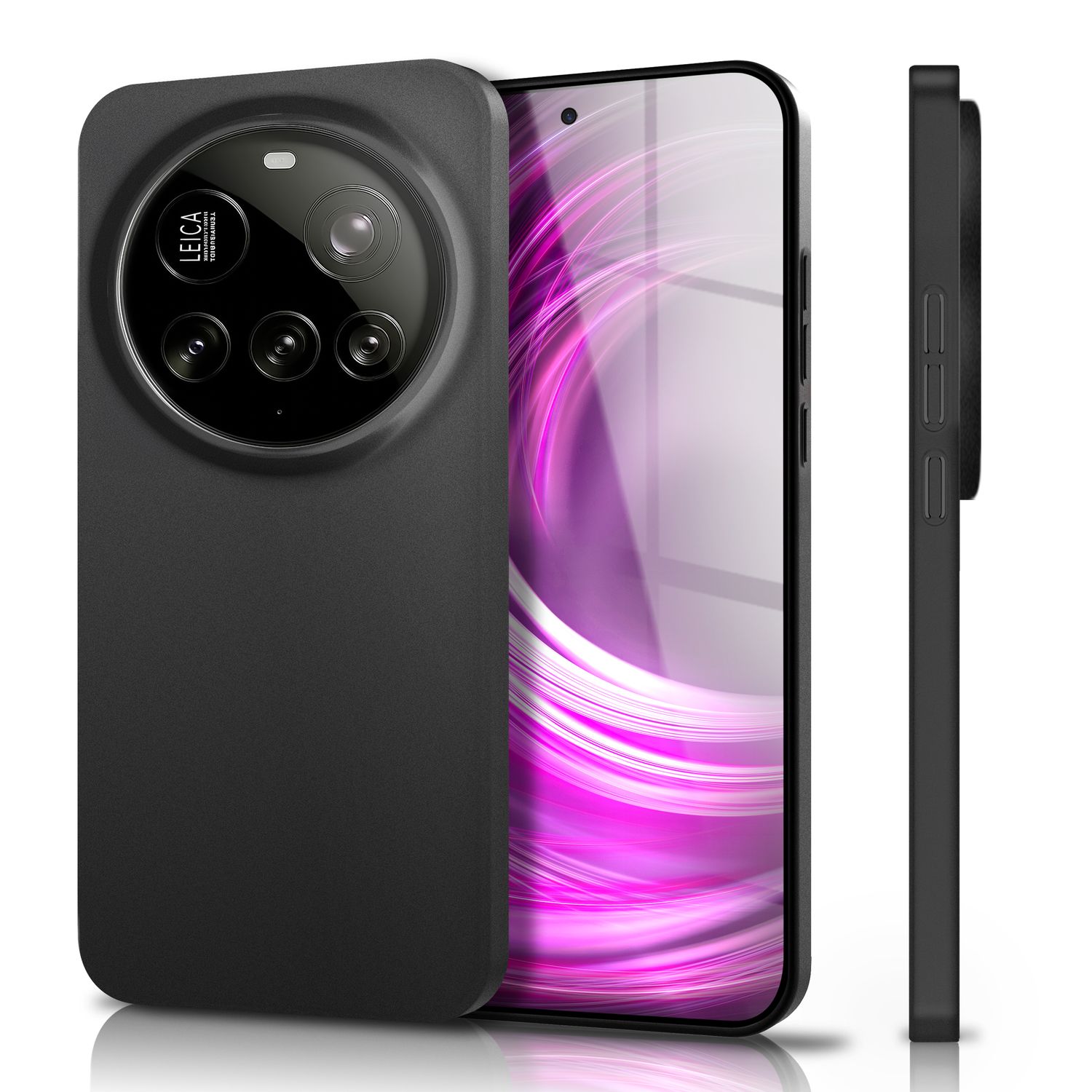 NALIA Phantom Hülle für Xiaomi 15 Ultra – Ultradünnes 0,3mm Hardcase, Mattierte Oberfläche, Anti-Fingerprint, Leichtes Slim Phone Cover, Minimalistische Handyhülle Schwarz Opak NALIA SlimFit Hülle