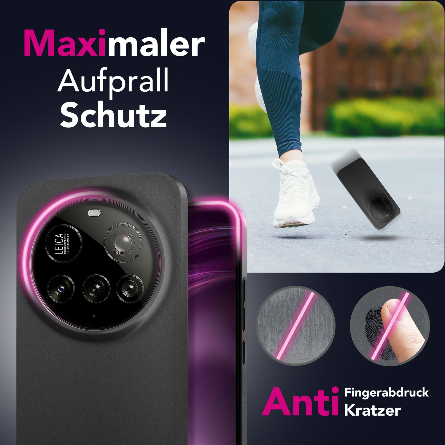 NALIA Phantom Hülle für Xiaomi 15 Ultra – Ultradünnes 0,3mm Hardcase, Mattierte Oberfläche, Anti-Fingerprint, Leichtes Slim Phone Cover, Minimalistische Handyhülle Schwarz Opak NALIA SlimFit Hülle