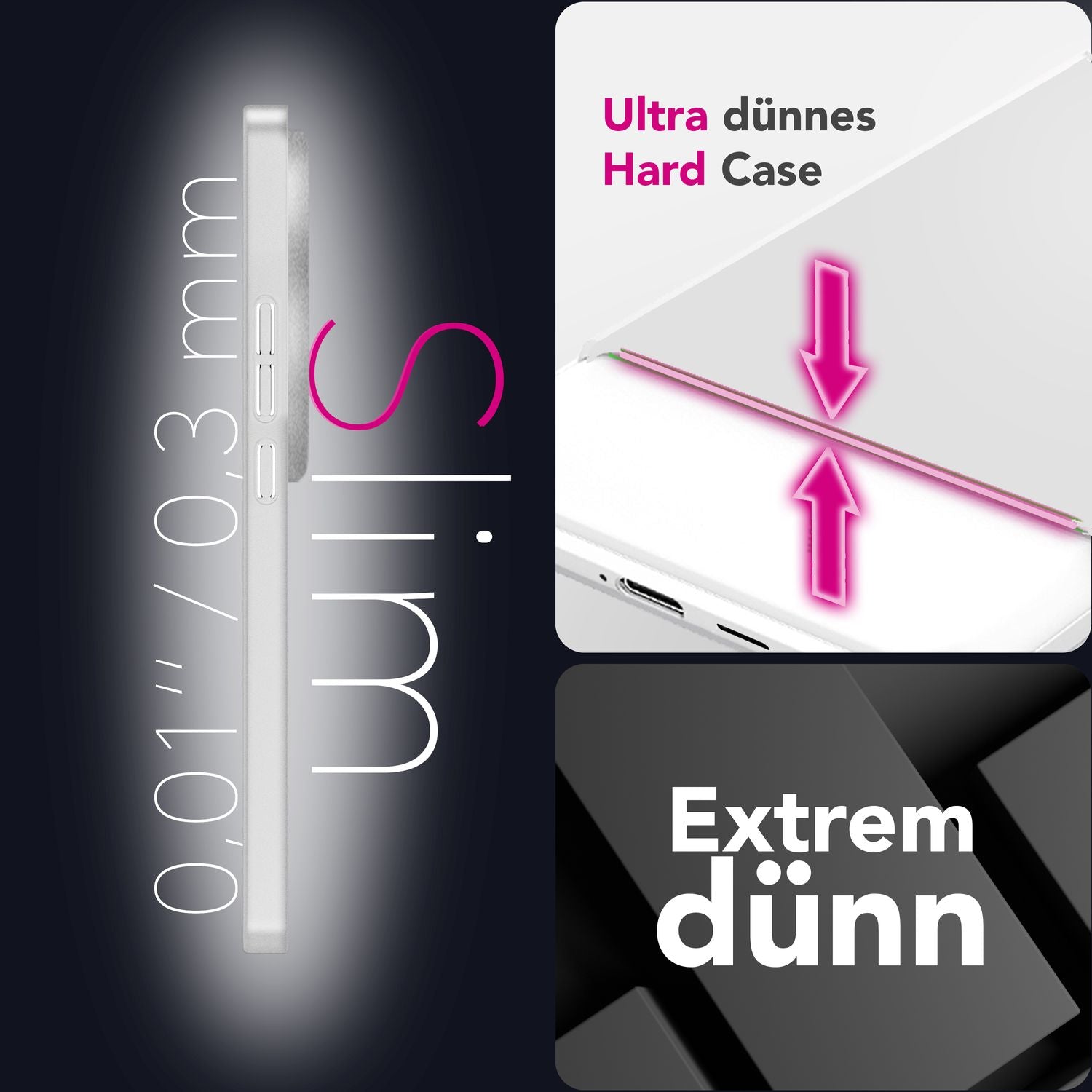 NALIA Phantom Hülle für Xiaomi 15 Ultra – Ultradünnes 0,3mm Hardcase, Mattierte Oberfläche, Anti-Fingerprint, Leichtes Slim Phone Cover, Minimalistische Handyhülle Weiß Transparent NALIA SlimFit Hülle