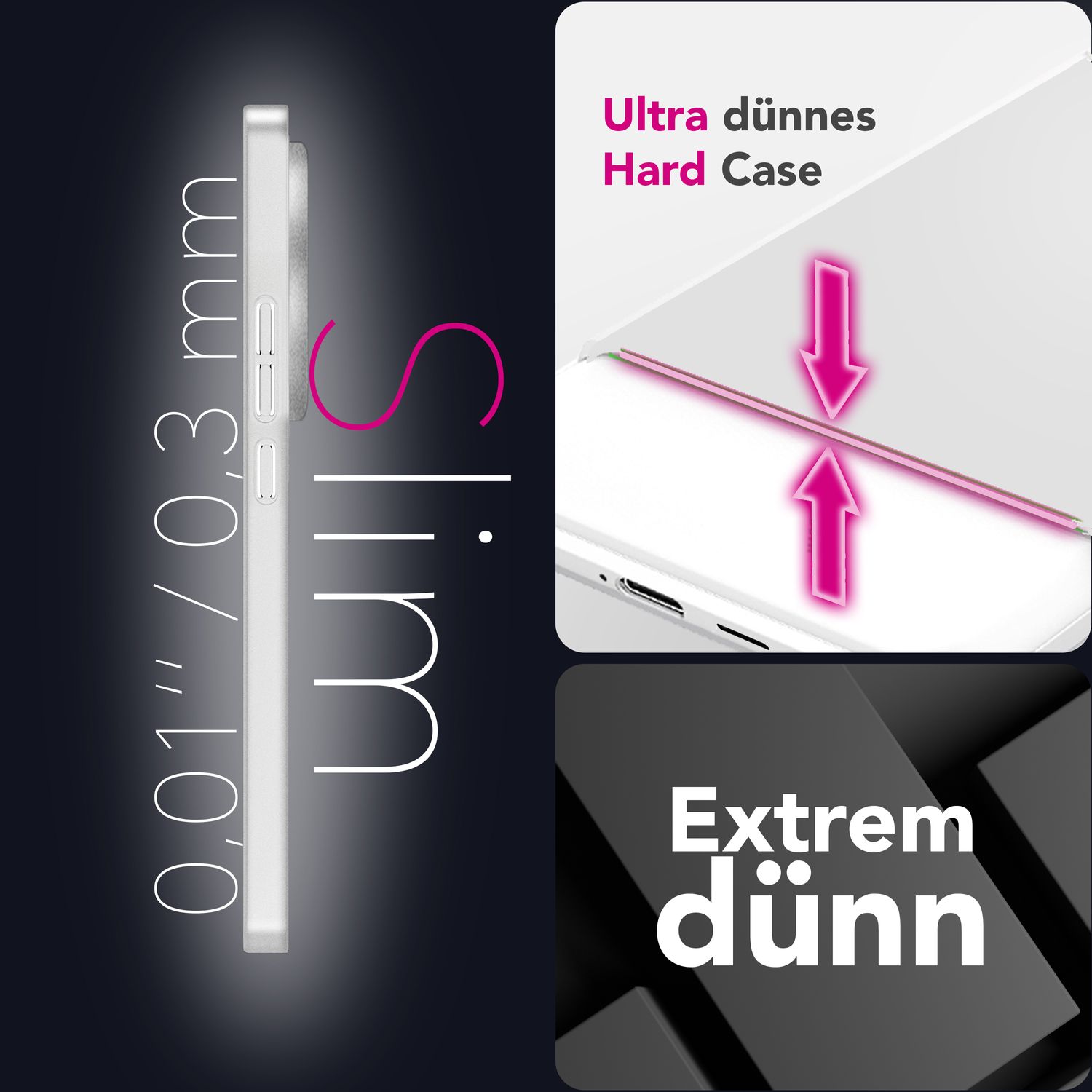 NALIA Phantom Hülle für OnePlus 13 – Ultradünnes 0,3mm Handycase, Matt Beschichtet, Anti-Fingerprint Cover, Extrem Leichtes Hardcase, Schutzhülle im Minimal-Style Weiß Transparent NALIA SlimFit Hülle