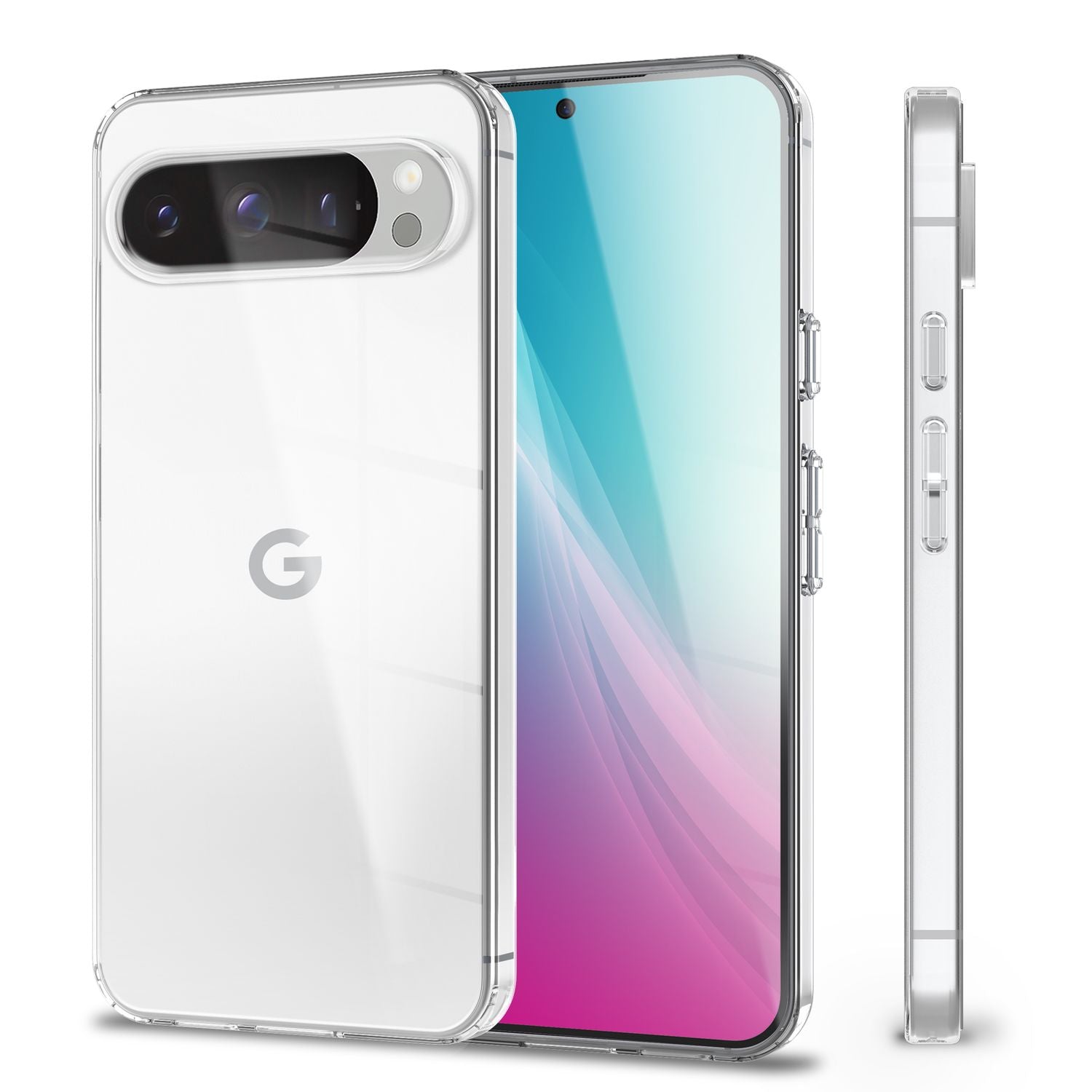 NALIA AirFlex Hülle für Google Pixel 9 Pro – Klare TPU Schutzhülle, Transparent, Flexibel & Formstabil, Strapazierfähig & Robust, Schutz vor Kratzern & Stößen, Dezente Handyhülle
