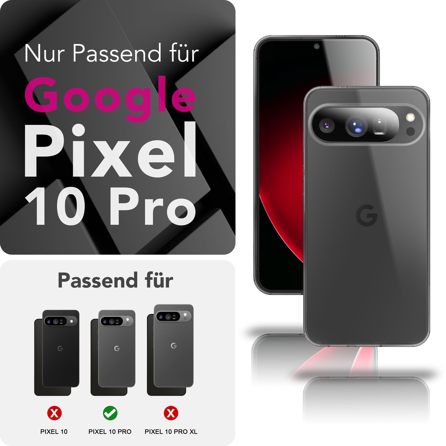 NALIA Hülle AirFlex für Google Pixel 10 Pro (Kristallklare Silikonhülle) - Transparentes TPU Cover, Dünn & Flexibel, Anti-Gelb Beschichtung, Handy Schutzhülle Durchsichtig Default Title NALIA Transparente Hülle