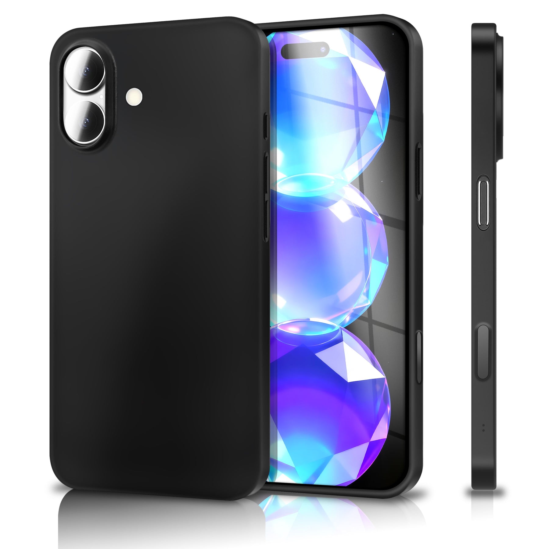 NALIA Ultra Slim Hardcase für iPhone 17 – Matt & 0.3mm Dünn – PHANTOM (Dünnes Cover & Kamera-Vollschutz) – Marke aus Berlin Schwarz Opak NALIA SlimFit Hülle