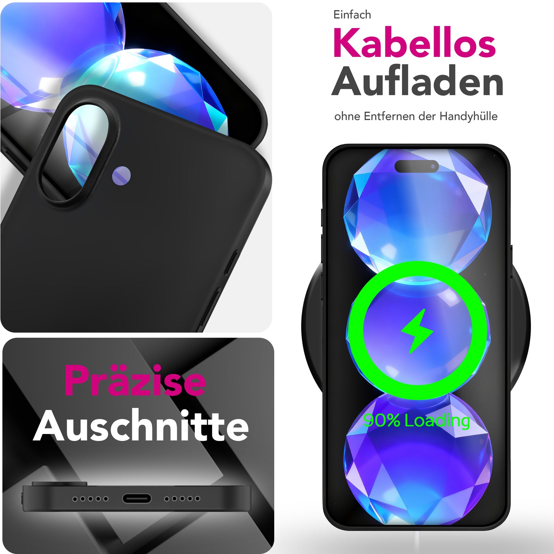 NALIA Ultra Slim Hardcase für iPhone 17 – Matt & 0.3mm Dünn – PHANTOM (Dünnes Cover & Kamera-Vollschutz) – Marke aus Berlin Schwarz Opak NALIA SlimFit Hülle