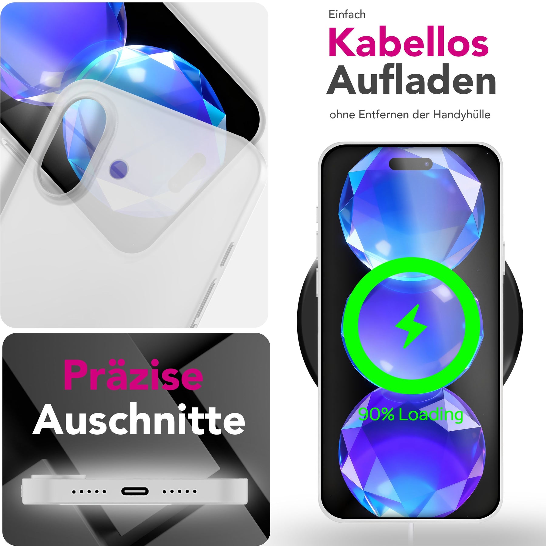 NALIA Ultra Slim Hardcase für iPhone 17 – Matt & 0.3mm Dünn – PHANTOM (Dünnes Cover & Kamera-Vollschutz) – Marke aus Berlin Weiß Transparent NALIA SlimFit Hülle