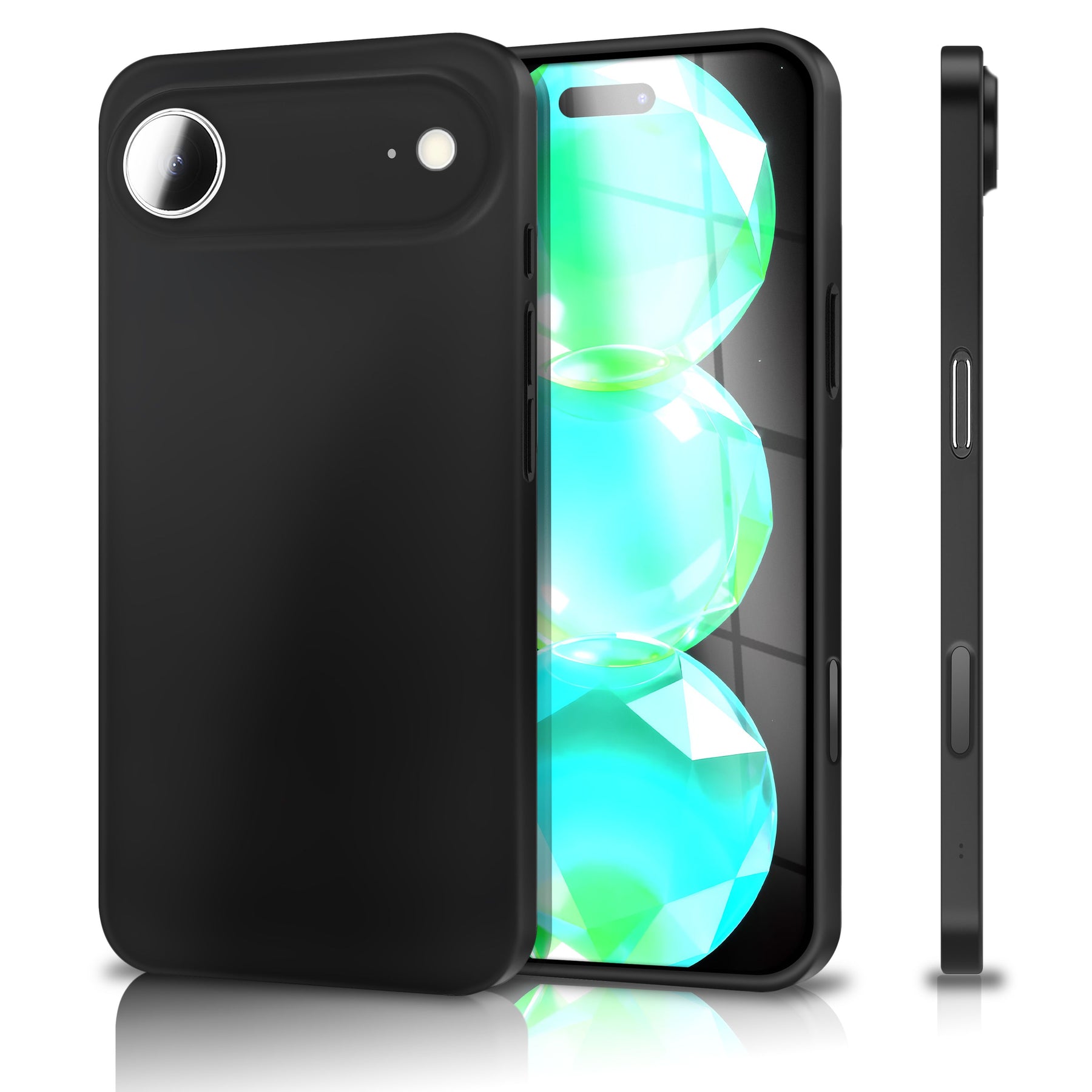 NALIA Ultra Slim Hardcase für iPhone 17 Air – Matt & 0.3mm Dünn – PHANTOM (Dünnes Cover & Kamera-Vollschutz) – Marke aus Berlin Schwarz Opak NALIA SlimFit Hülle