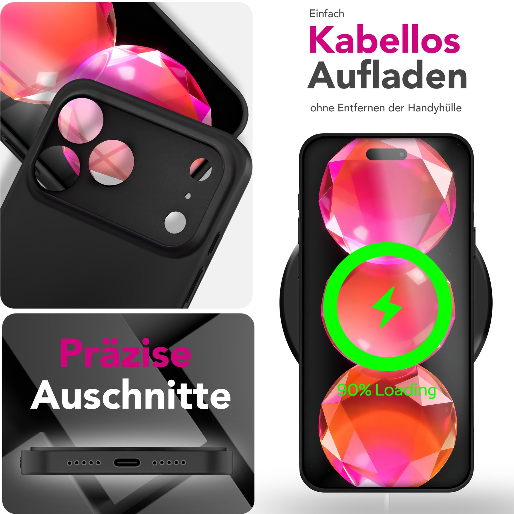 NALIA Ultra Slim Hardcase für iPhone 17 Pro – Matt & 0.3mm Dünn – PHANTOM (Dünnes Cover & Kamera-Vollschutz) – Marke aus Berlin Schwarz Opak NALIA SlimFit Hülle