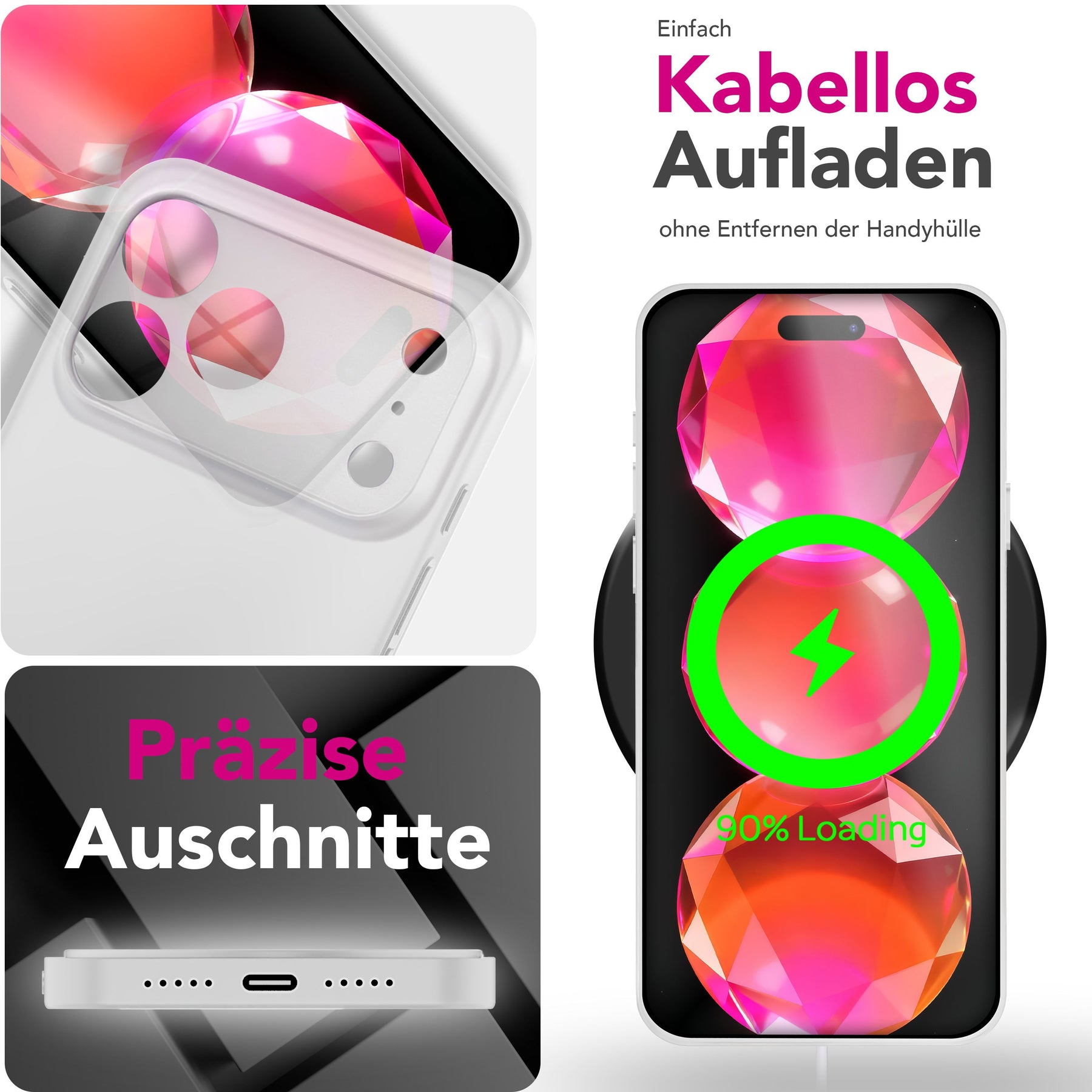 NALIA Ultra Slim Hardcase für iPhone 17 Pro – Matt & 0.3mm Dünn – PHANTOM (Dünnes Cover & Kamera-Vollschutz) – Marke aus Berlin Weiß Transparent NALIA SlimFit Hülle