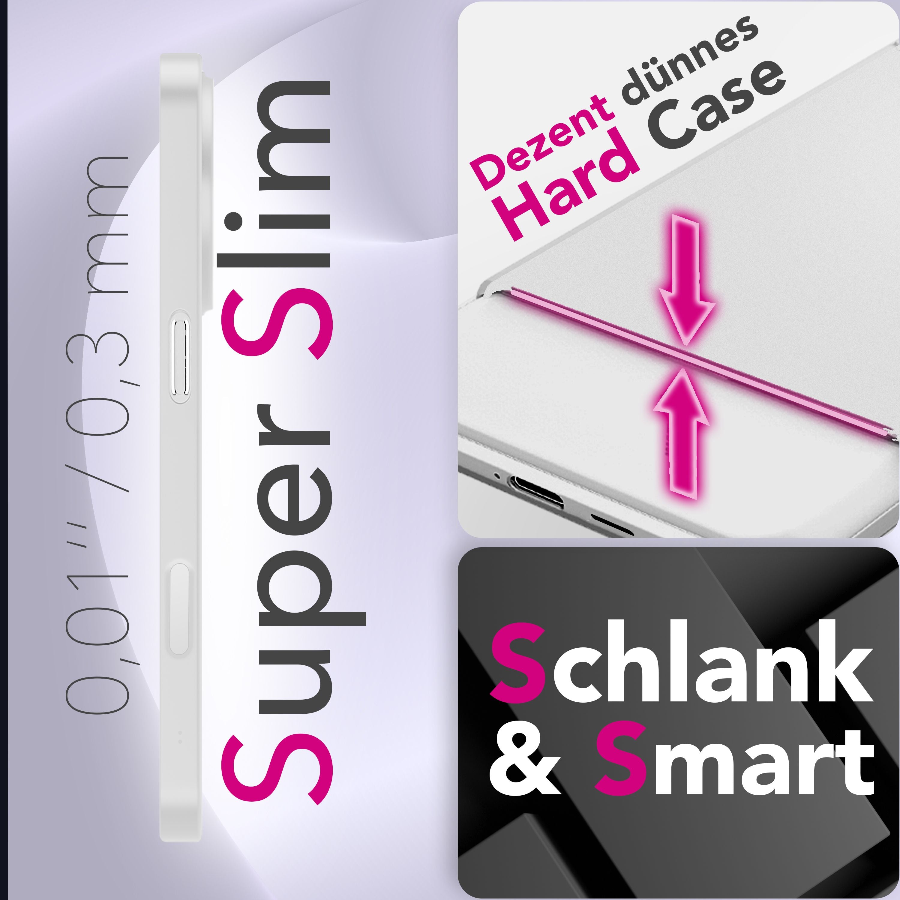 NALIA Hülle Phantom für Apple iPhone 17 Pro Max (Extrem Dünn) - 0,3mm Ultra-Thin Hardcase, Mattiert & Anti-Schlieren Finish, Federleichte Handyhülle, Slim Cover