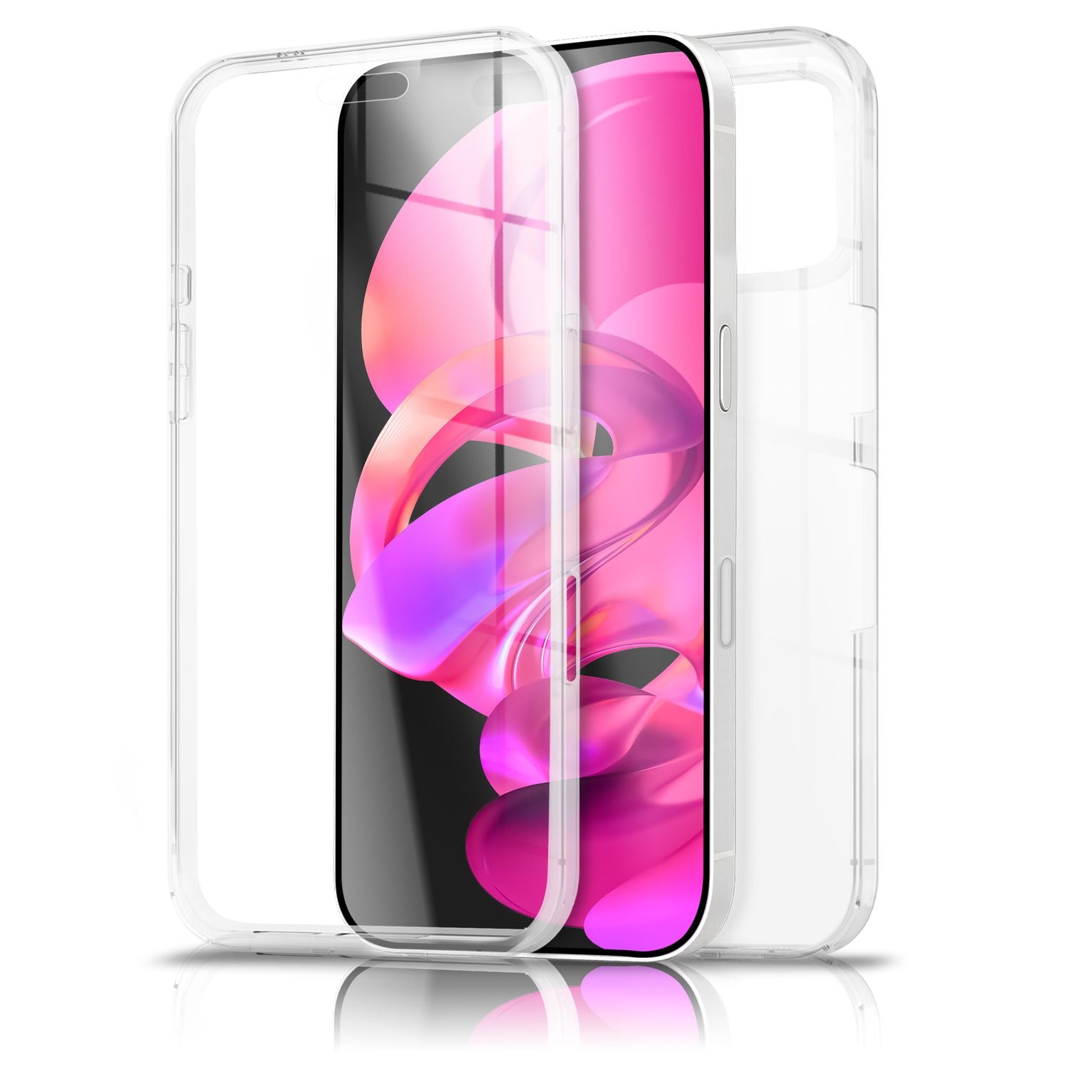 NALIA 360Guard passend für Apple iPhone 17 Pro Max Hülle (360° Rundumschutz) - Klare Full-Body Handyhülle, Kratzfeste PC-Rückseite & gehärtete Displayfolie, Transparent & Anti-Gelb