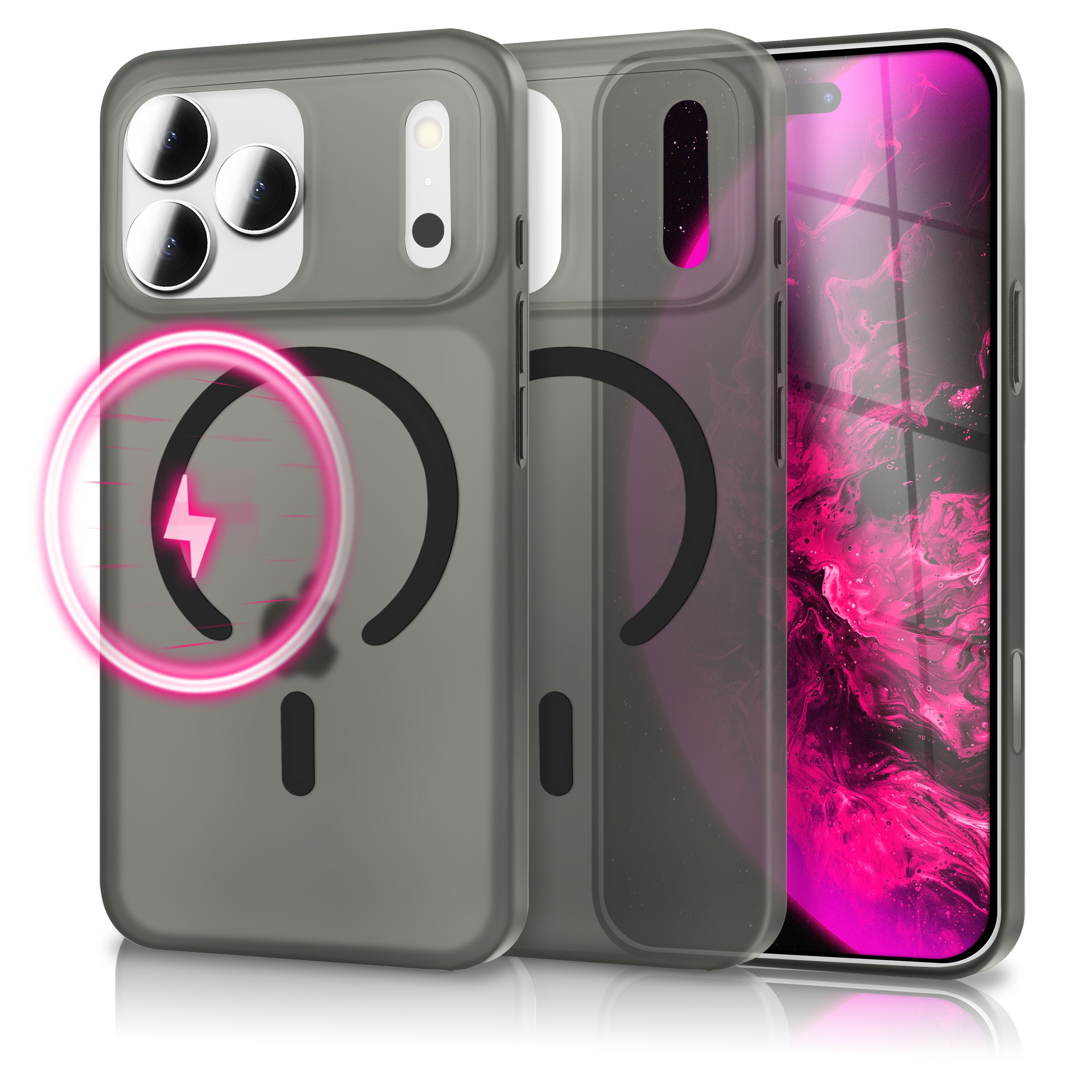 NALIA MagSafe Hülle Thinix für Apple iPhone 17 Pro Max (Extrem Dünn mit MagPower) - 0,3mm Ultra-Thin Hardcover, Frosted Look, Durchscheinend, Anti-Fingerabdruck