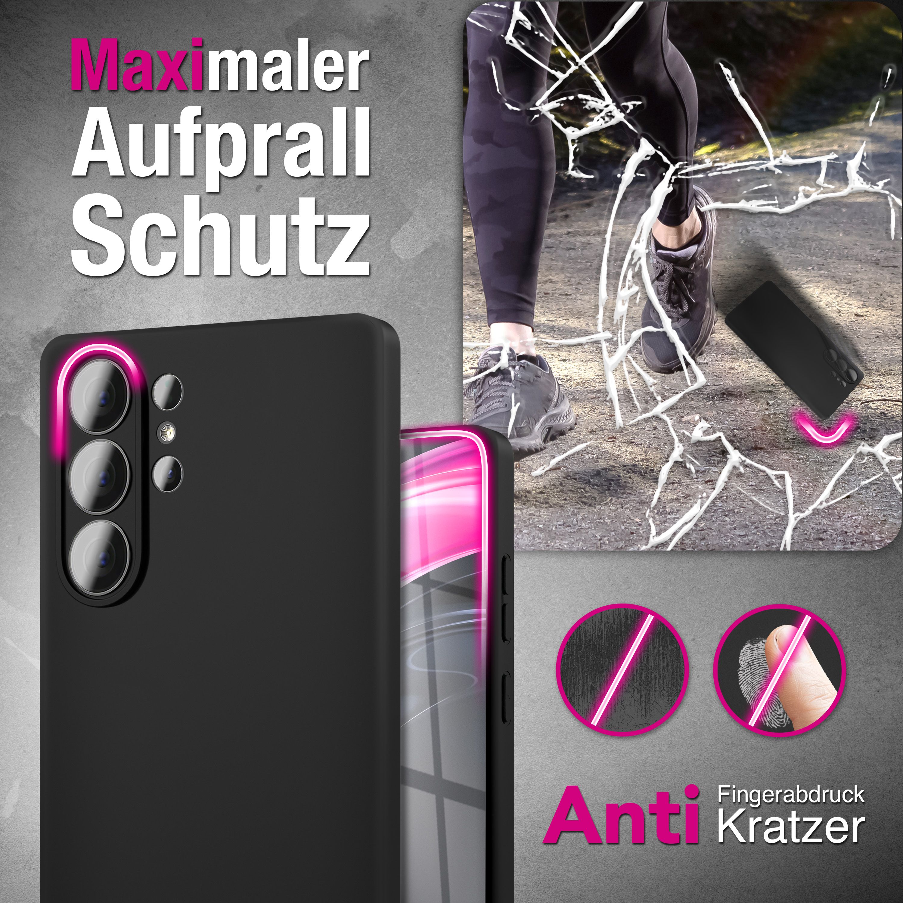 NALIA Matte Silikonhülle für Samsung Galaxy S26 Ultra – Slim, Schwarz & Rutschfest – STRIDER (Soft Case, Kameraschutz & Stoßfest) – Marke aus Berlin Default Title NALIA SlimFit Hüllen