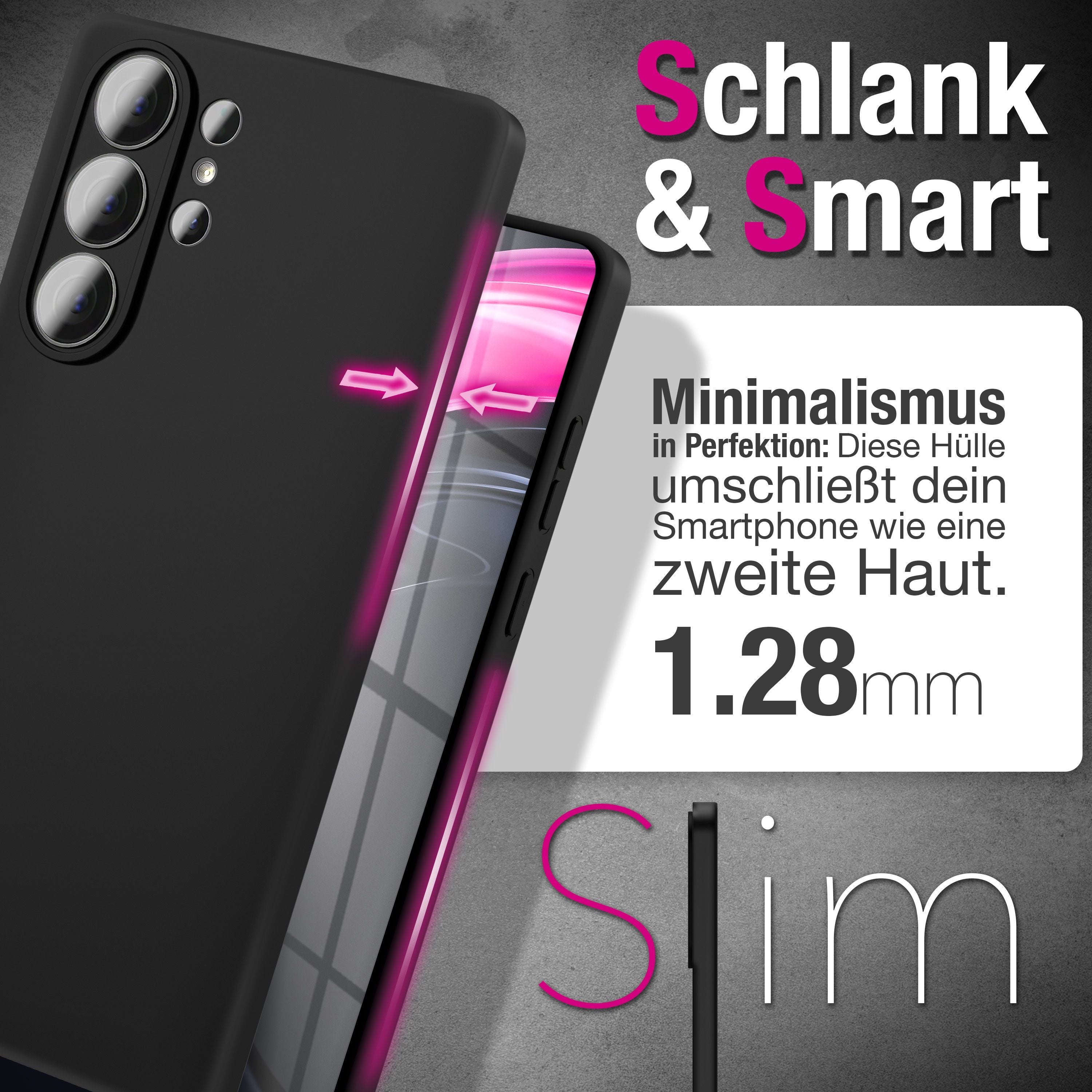 NALIA Matte Silikonhülle für Samsung Galaxy S26 Ultra – Slim, Schwarz & Rutschfest – STRIDER (Soft Case, Kameraschutz & Stoßfest) – Marke aus Berlin Default Title NALIA SlimFit Hüllen