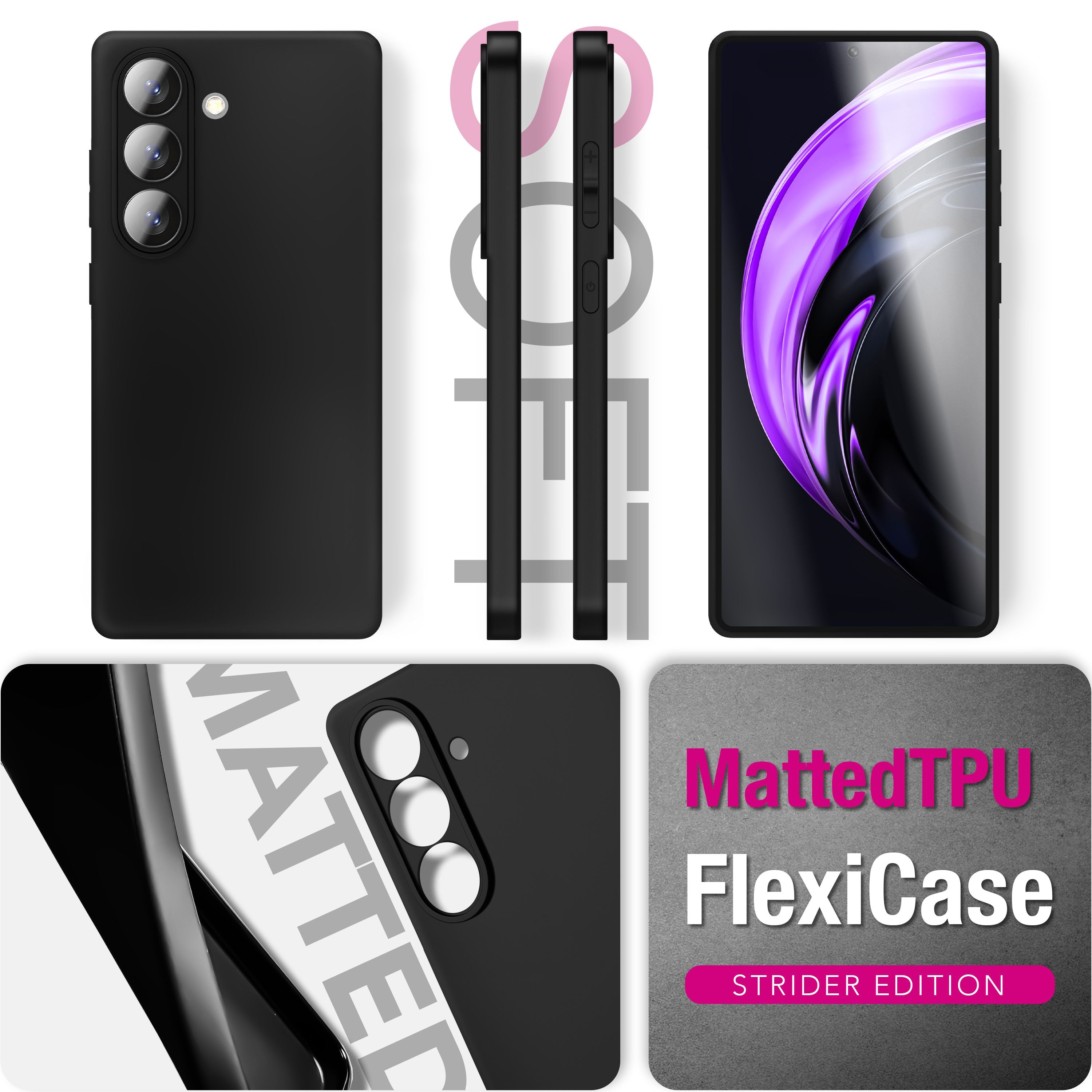 NALIA Matte Silikonhülle Samsung Galaxy A57 Case schwarz slim Kameraschutz Default Title NALIA SlimFit Hülle