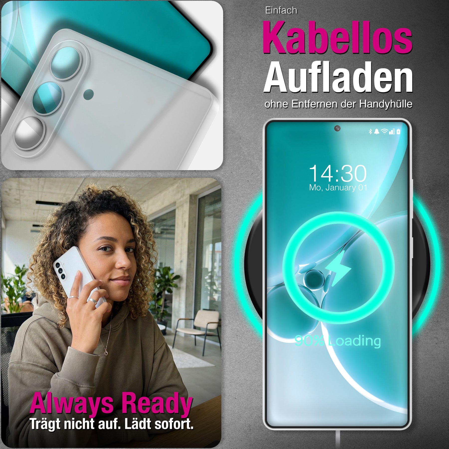 NALIA Ultra Slim Hardcase für Samsung Galaxy S26 Plus – Matt & 0.3mm Dünn – PHANTOM (Dünnes Cover & Kamera-Vollschutz) – Marke aus Berlin Weiß Transparent NALIA SlimFit Hülle