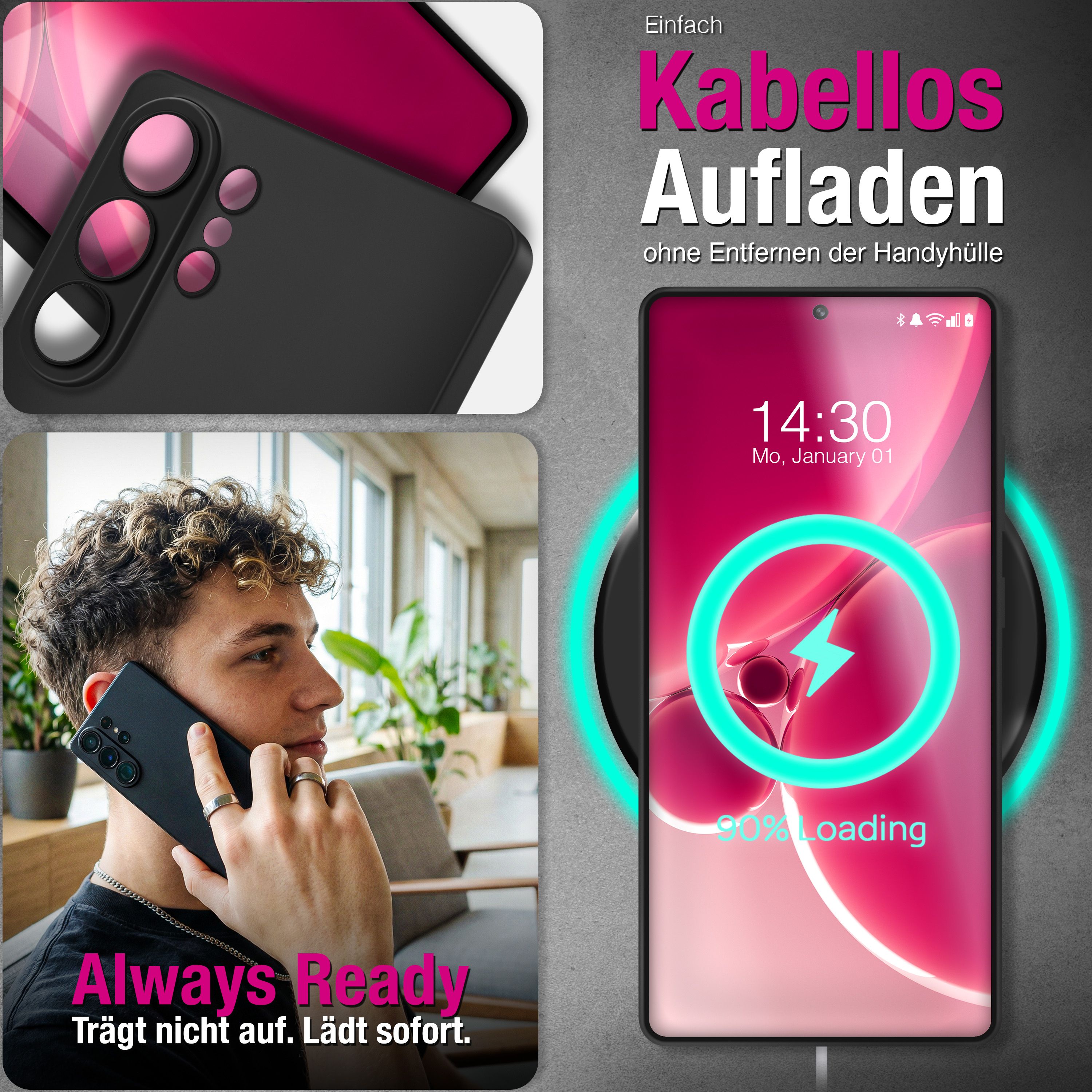 NALIA Ultra Slim Hardcase für Samsung Galaxy S26 Ultra – Matt & 0.3mm Dünn – PHANTOM (Hauchdünnes Cover & Kamera-Vollschutz) – Marke aus Berlin Schwarz Opak NALIA SlimFit Hülle