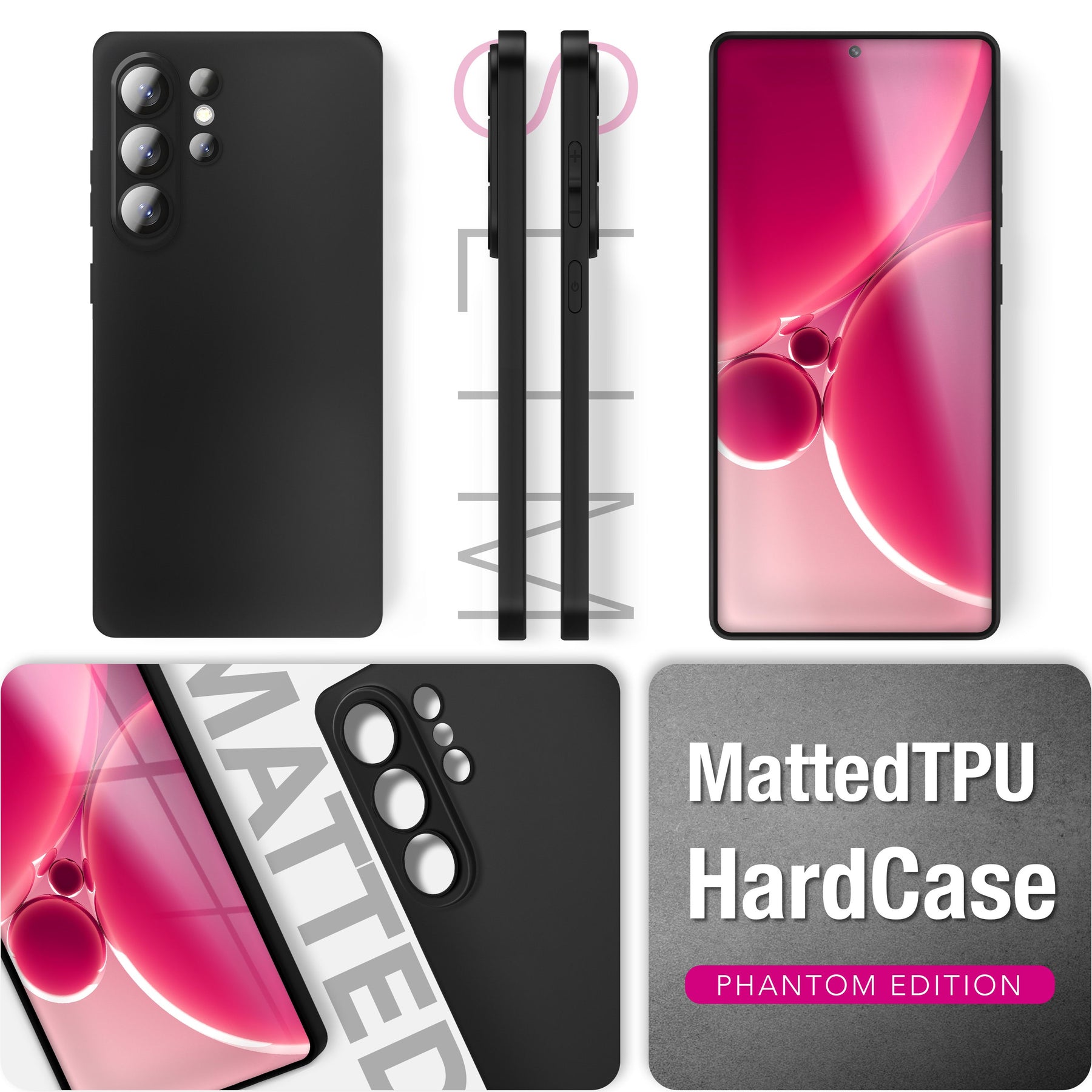 NALIA Ultra Slim Hardcase für Samsung Galaxy S26 Ultra – Matt & 0.3mm Dünn – PHANTOM (Dünnes Cover & Kamera-Vollschutz) – Marke aus Berlin Schwarz Opak NALIA SlimFit Hülle