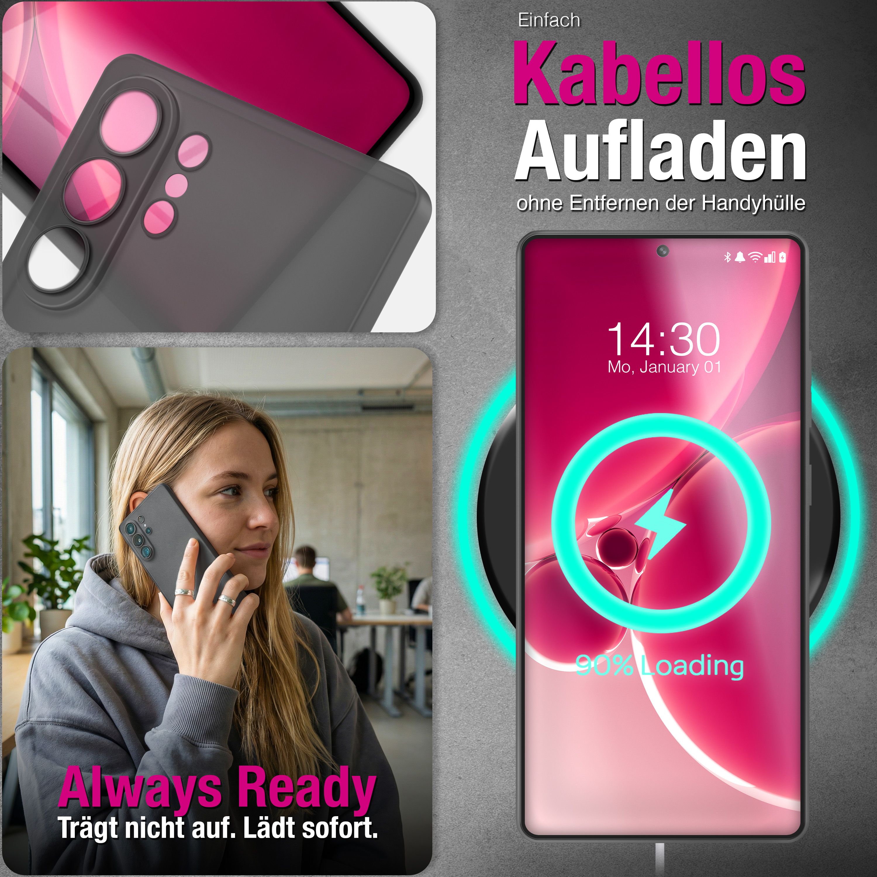 NALIA Ultra Slim Hardcase für Samsung Galaxy S26 Ultra – Matt & 0.3mm Dünn – PHANTOM (Hauchdünnes Cover & Kamera-Vollschutz) – Marke aus Berlin Schwarz Transparent NALIA SlimFit Hülle