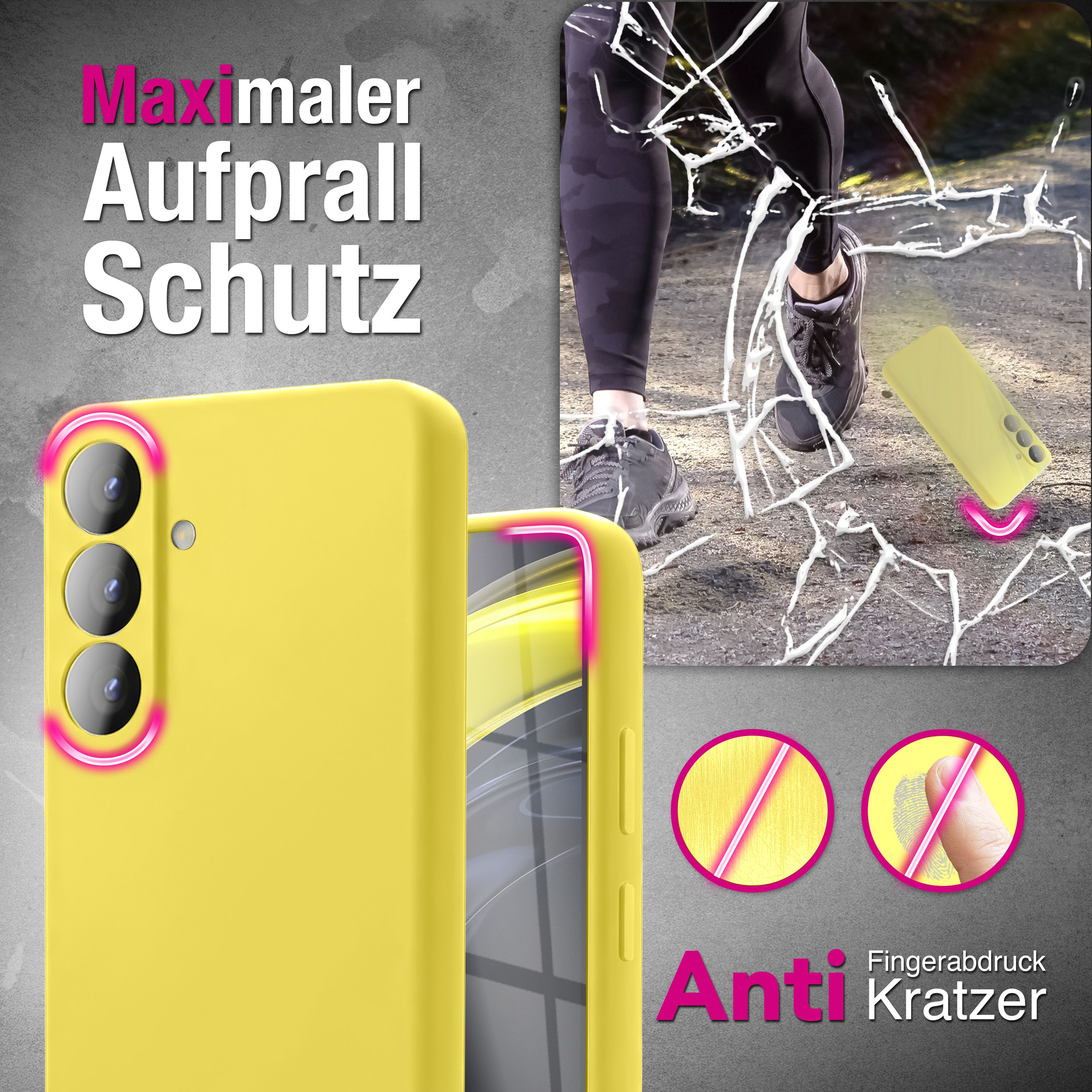 NALIA Silikonhülle Samsung Galaxy S26 Case samtig griffig Kameraschutz stoßfest Seidenrosa NALIA Protective Hülle