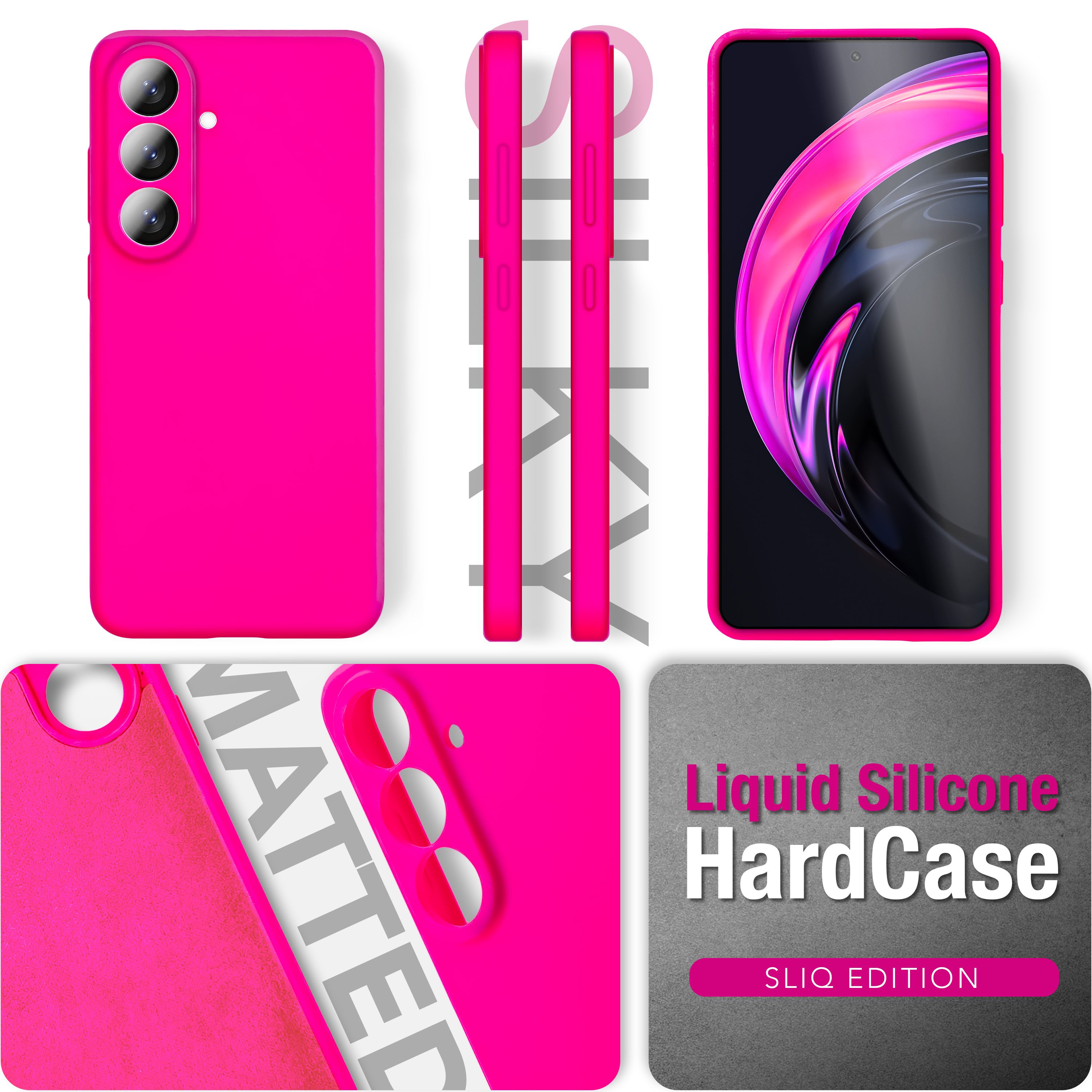 NALIA Silikonhülle Samsung Galaxy S26 Case samtig griffig Kameraschutz stoßfest Seidenrosa NALIA Protective Hülle