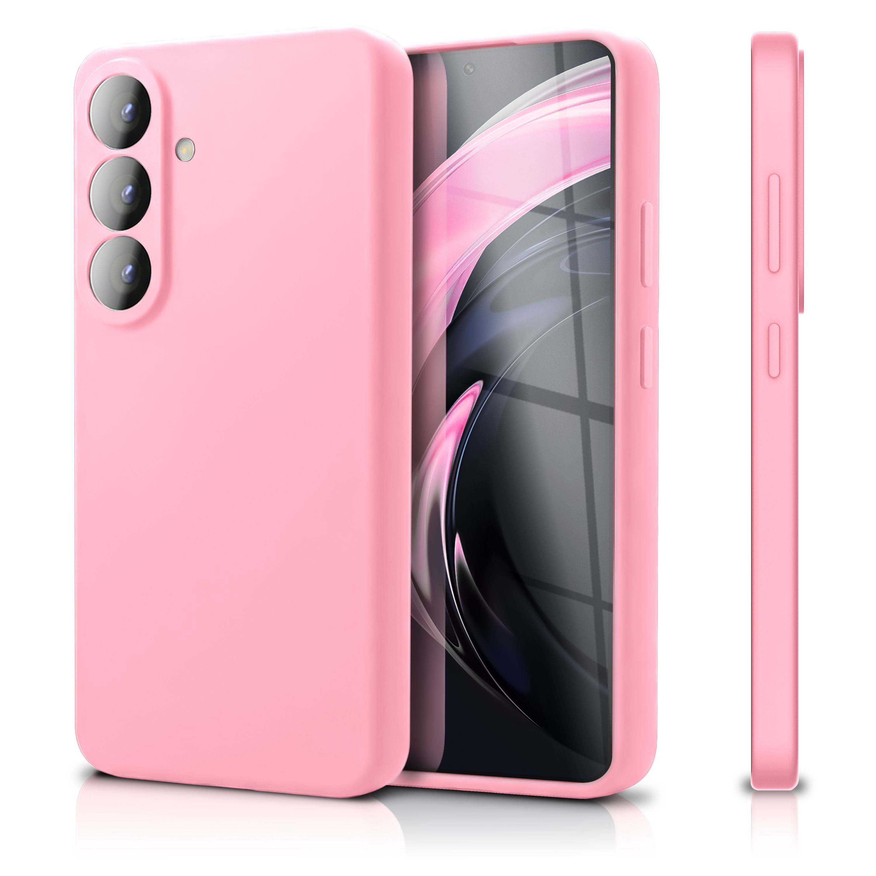NALIA Silikonhülle Samsung Galaxy S26 Case samtig griffig Kameraschutz stoßfest Seidenrosa NALIA Protective Hülle