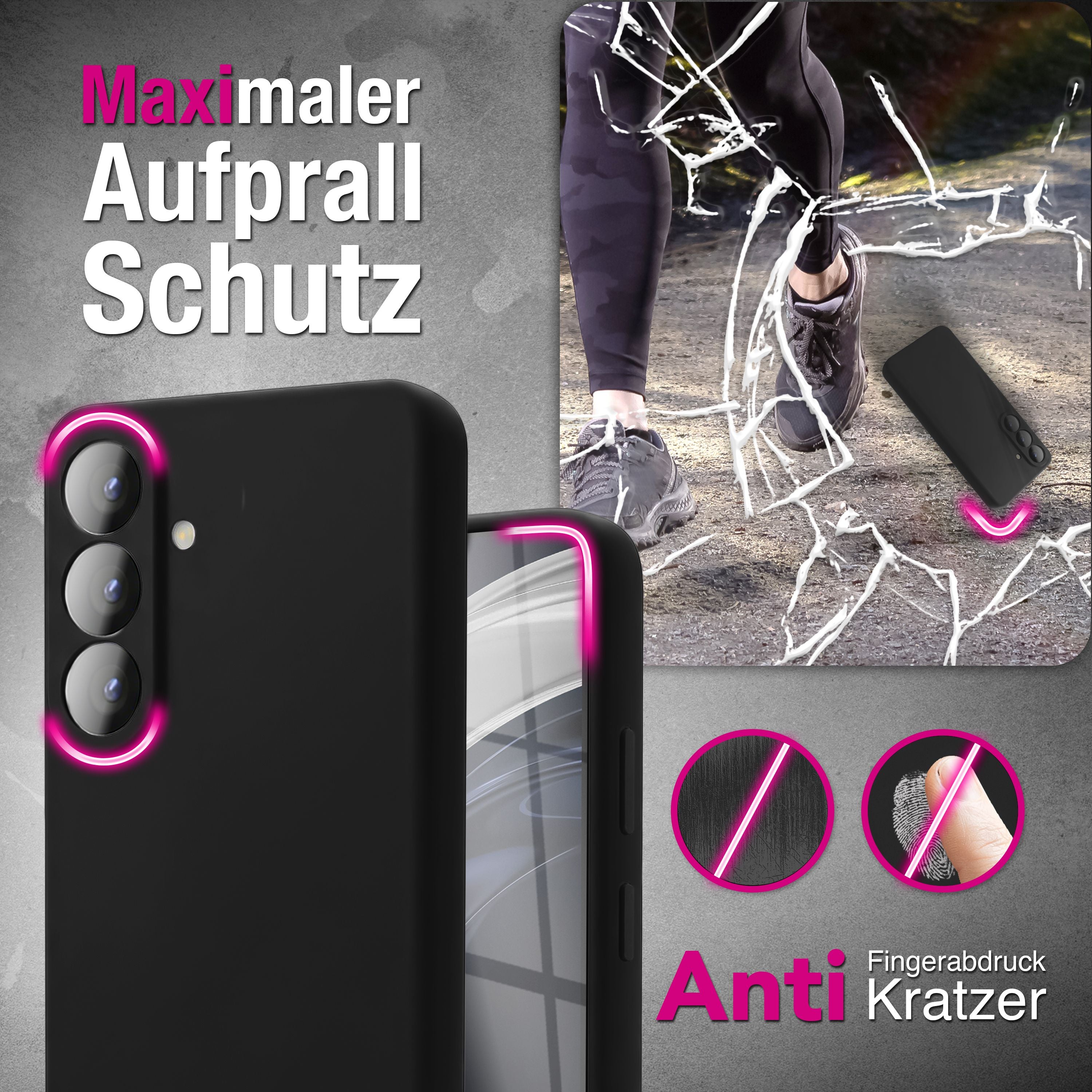 NALIA Silikonhülle Samsung Galaxy S26 Case samtig griffig Kameraschutz stoßfest Seidenrosa NALIA Protective Hülle