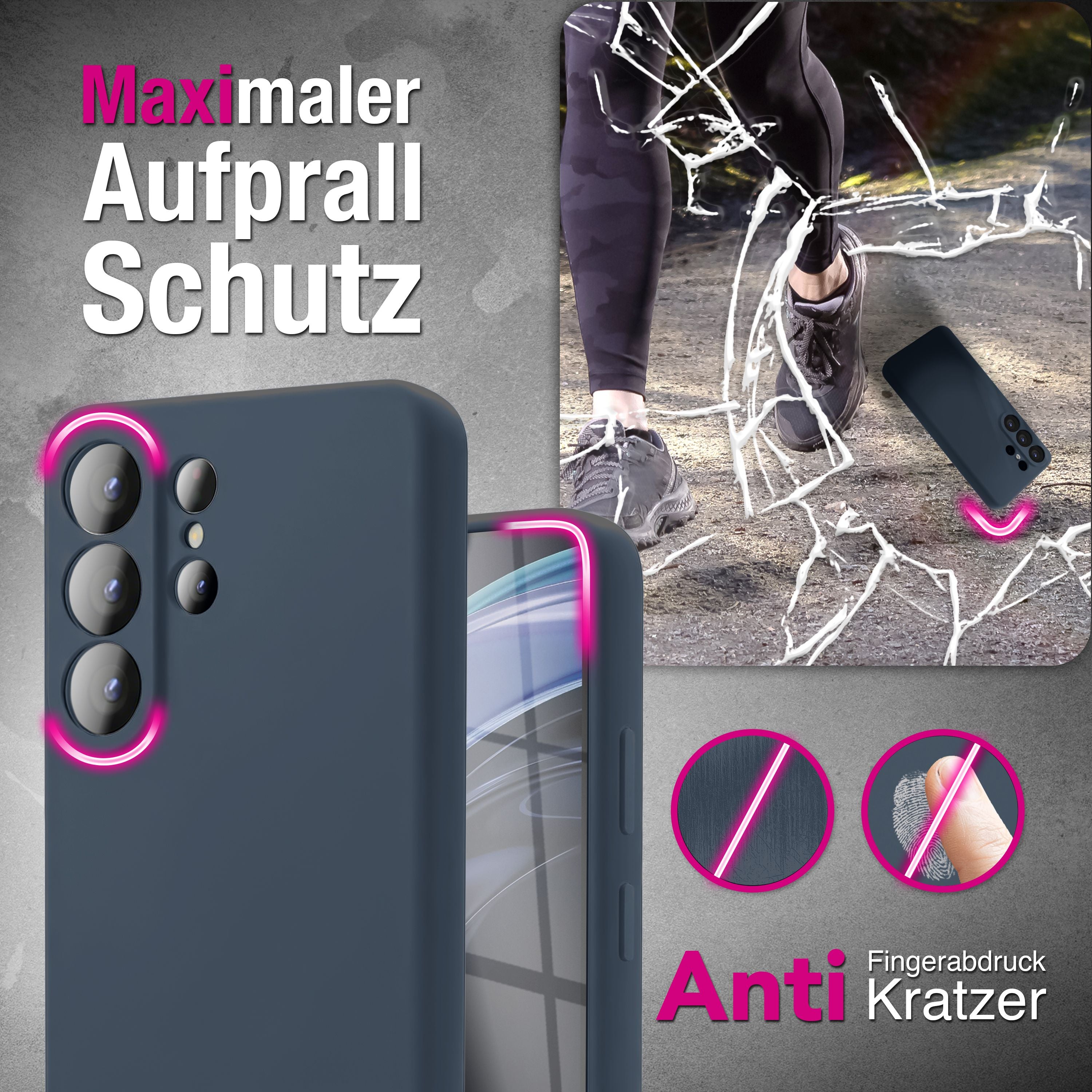 NALIA Silikonhülle Samsung Galaxy S26 Ultra Case samtig griffig Kameraschutz Waldnacht Grün NALIA Protective Hülle