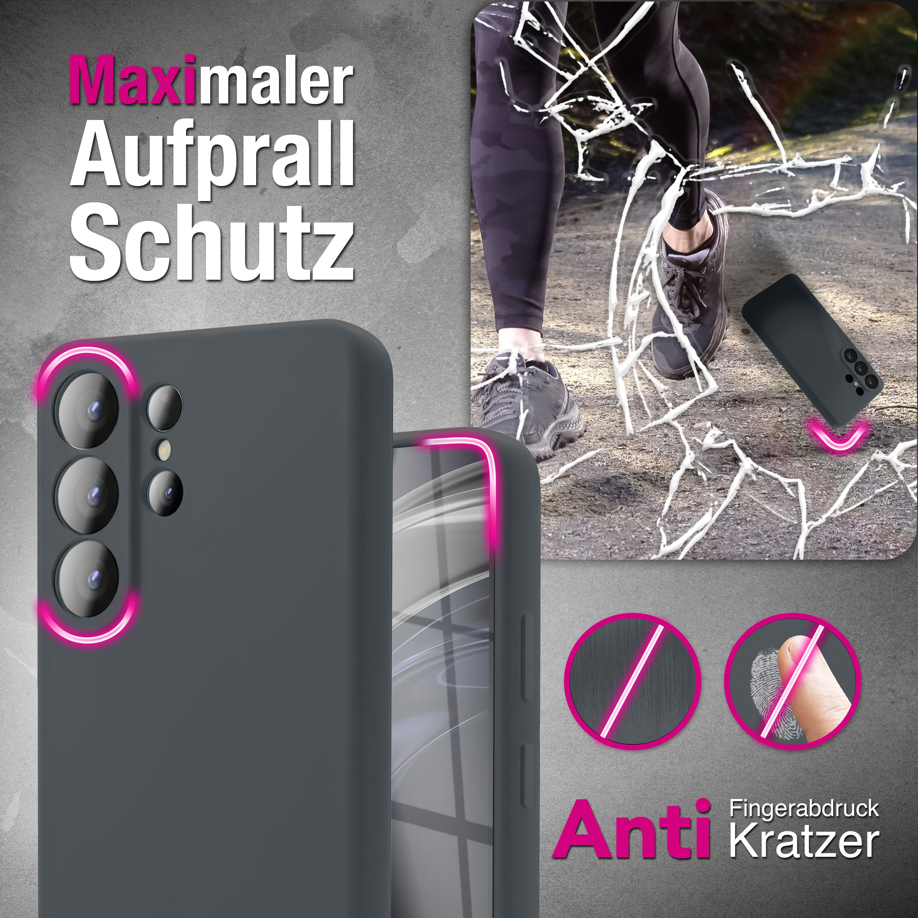 NALIA Silikonhülle Samsung Galaxy S26 Ultra Case samtig griffig Kameraschutz Waldnacht Grün NALIA Protective Hülle