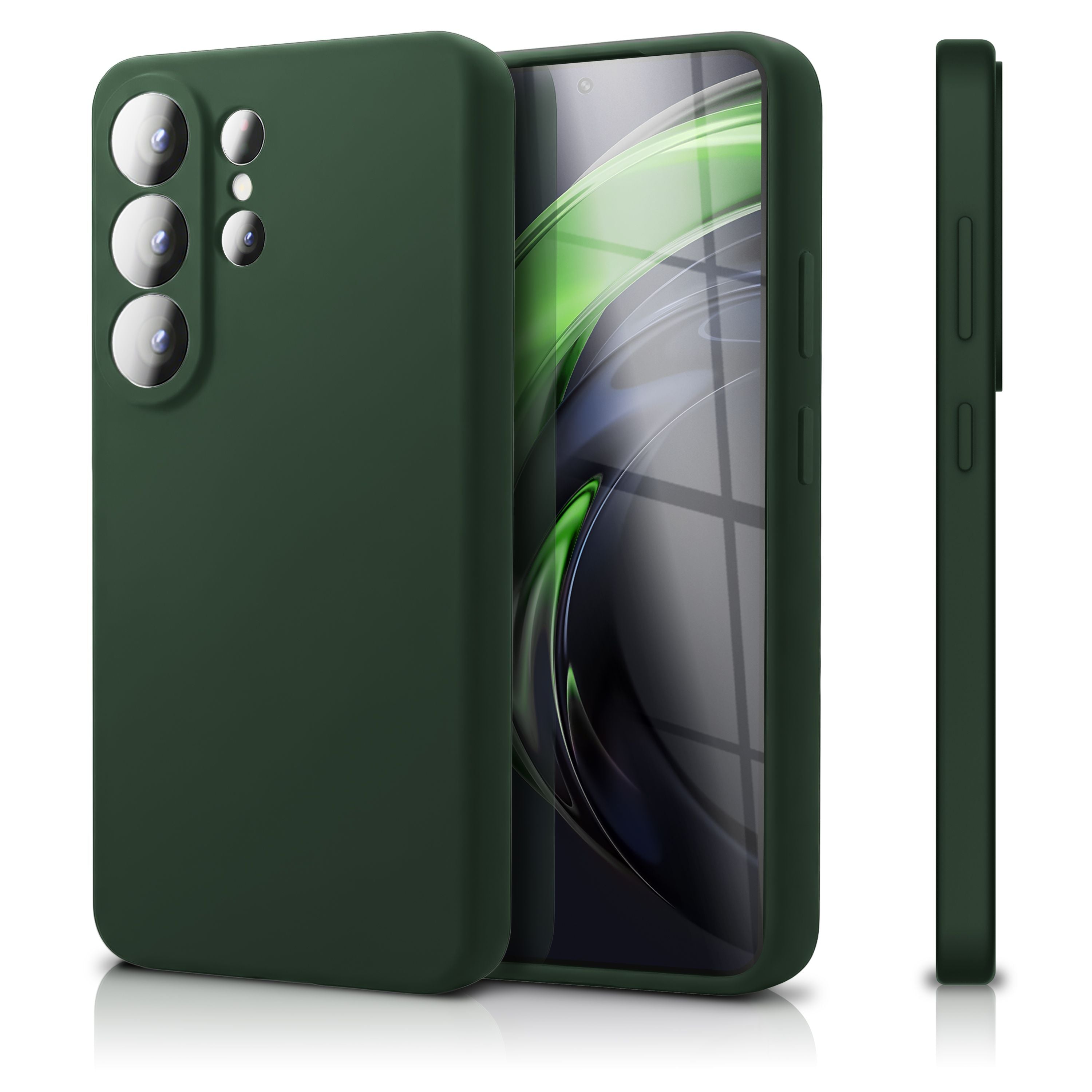NALIA Silikonhülle Samsung Galaxy S26 Ultra Case samtig griffig Kameraschutz Waldnacht Grün NALIA Protective Hülle