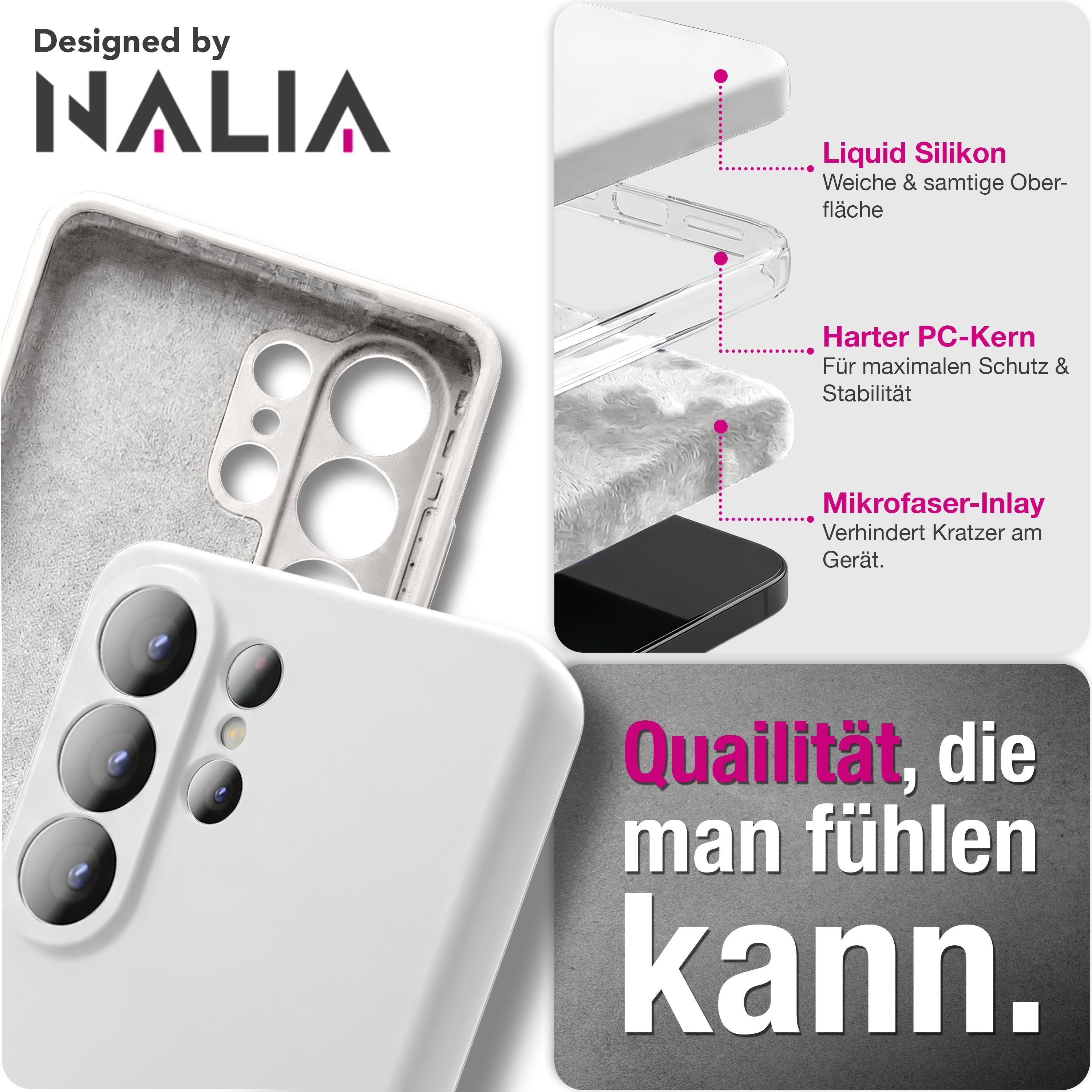 NALIA Silikonhülle Samsung Galaxy S26 Ultra Case samtig griffig Kameraschutz Waldnacht Grün NALIA Protective Hülle