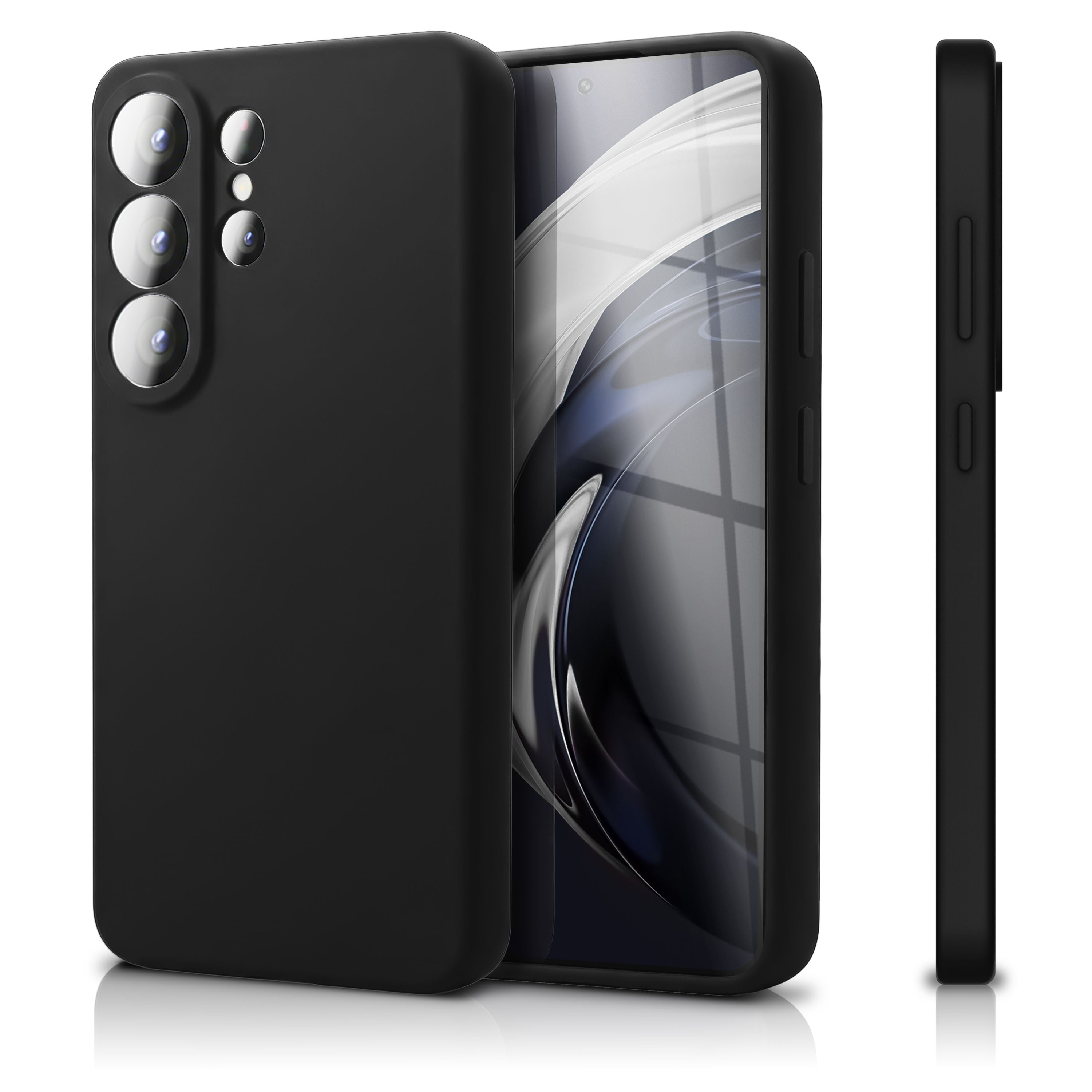 NALIA Silikonhülle Samsung Galaxy S26 Ultra Case samtig griffig Kameraschutz Graphit Schwarz NALIA Protective Hülle