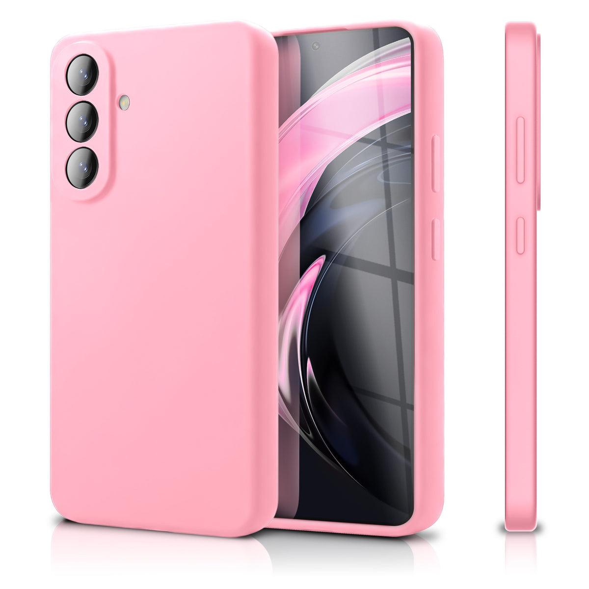 NALIA Silikonhülle für Samsung Galaxy A57 – Kameraschutz & Innenfutter – PHOENIX (Soft-Touch Case) – Marke aus Berlin Seidenrosa NALIA Protective Hülle