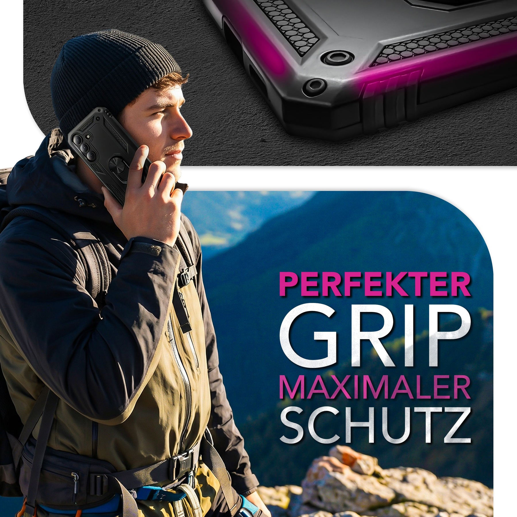 NALIA Panzerhülle für Samsung Galaxy S26 Plus – Ring-Ständer 360° & Magnet-Halterung Kompatibel – RINGDEFEND (Stoßfestes Outdoor Case) – Marke aus Berlin