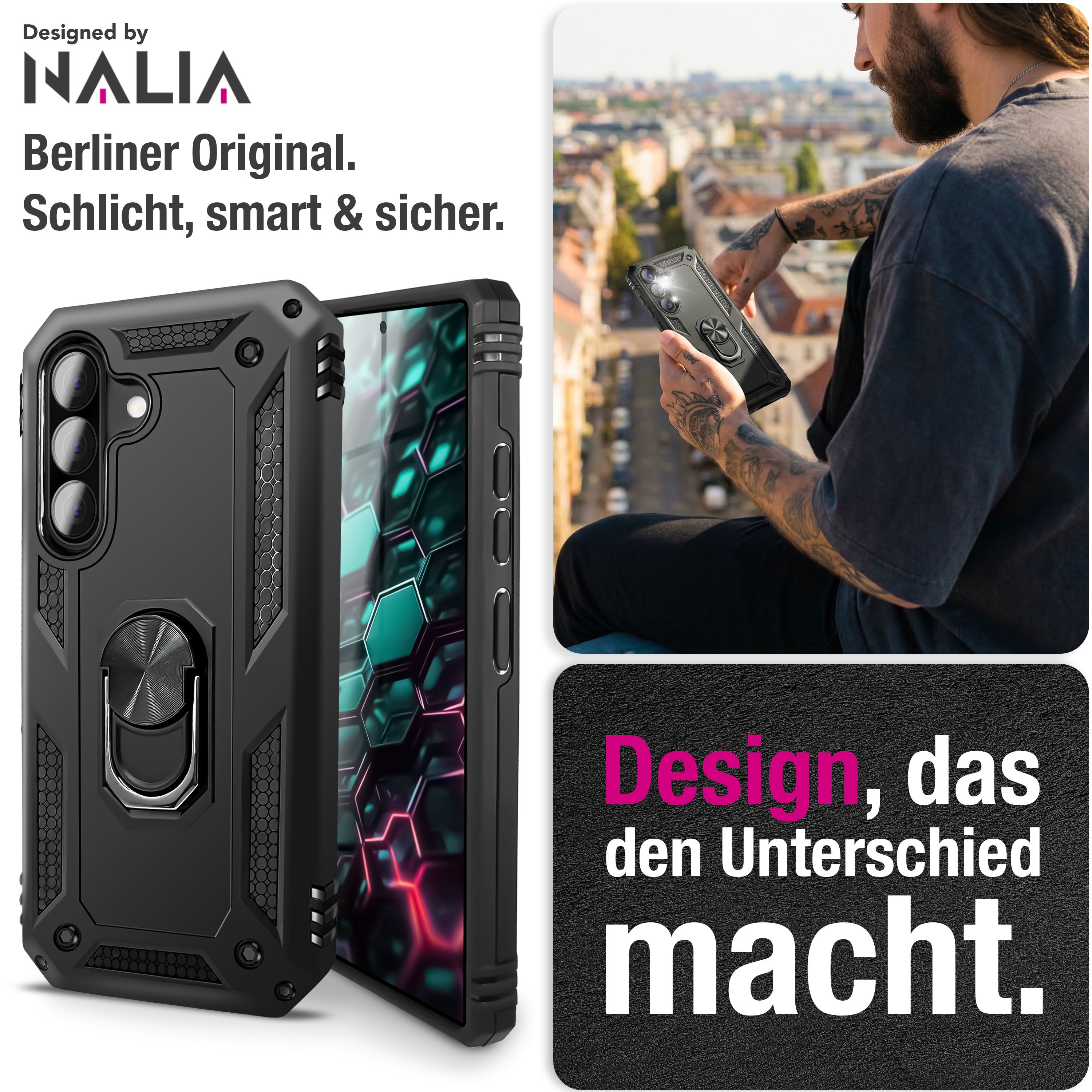 NALIA Outdoor Ring Hülle Samsung Galaxy A37 Case 360° stoßfest Default Title NALIA Outdoor Hülle