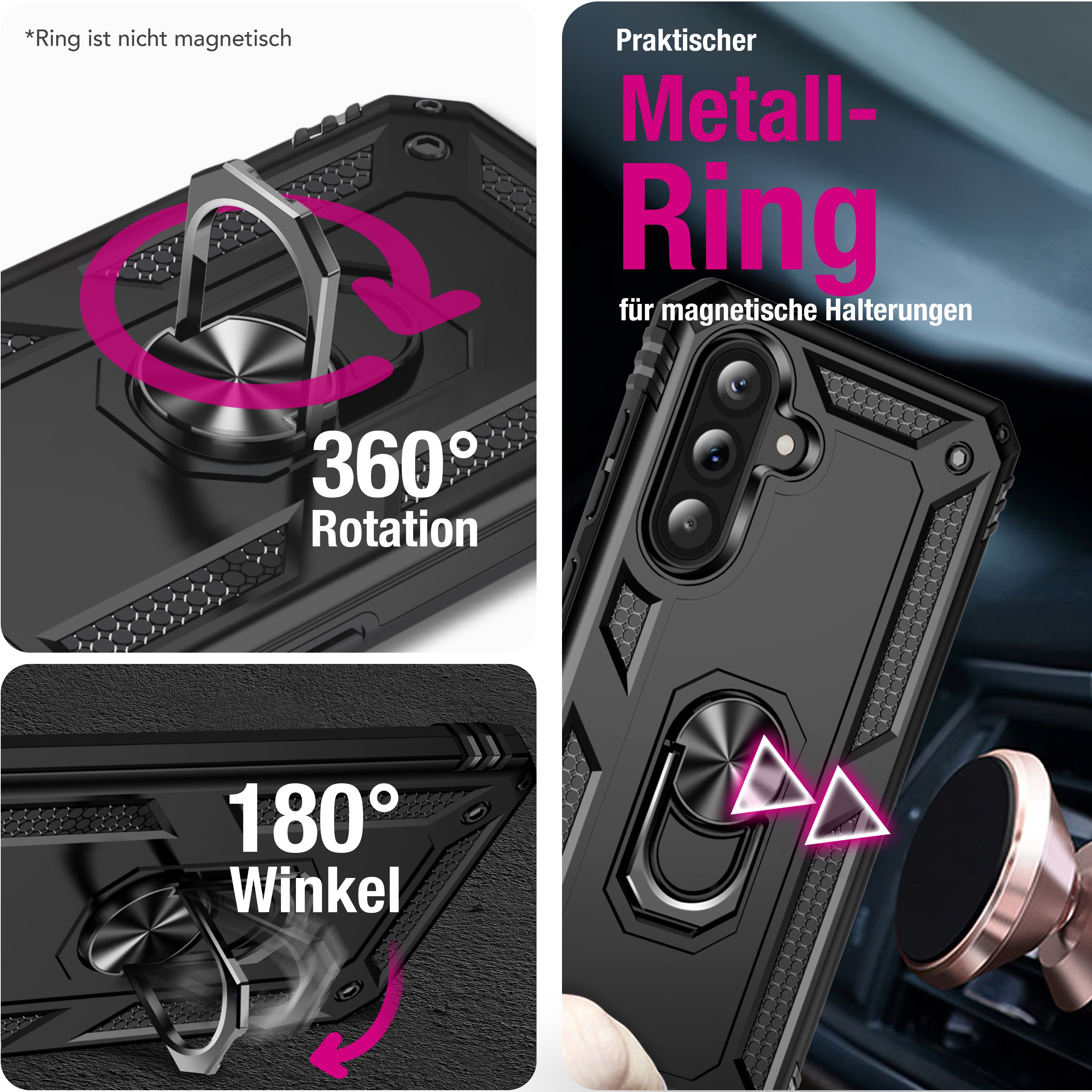 NALIA Outdoor Ring Hülle Samsung Galaxy A37 Case 360° stoßfest Default Title NALIA Outdoor Hülle