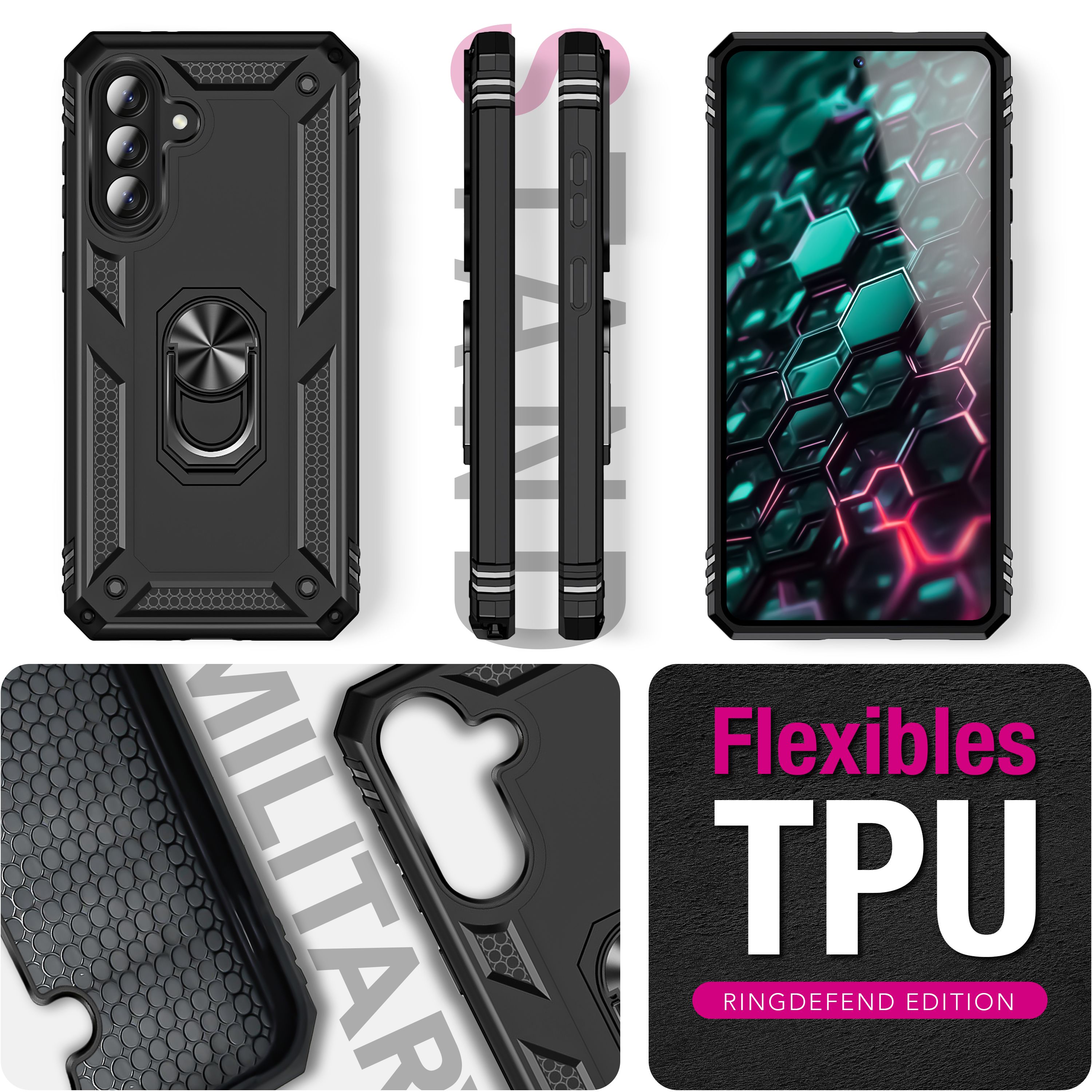 NALIA Outdoor Ring Hülle Samsung Galaxy A37 Case 360° stoßfest Default Title NALIA Outdoor Hülle