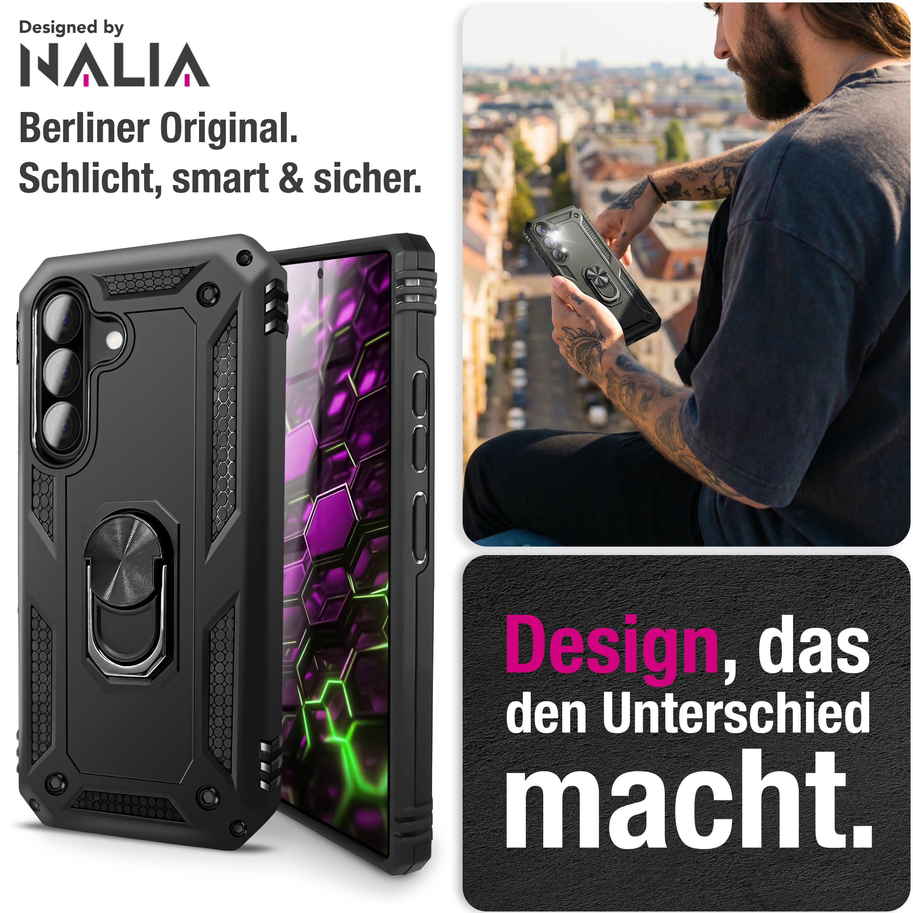 NALIA Outdoor Ring Hülle Samsung Galaxy A57 Case 360° stoßfest Default Title NALIA Outdoor Hülle