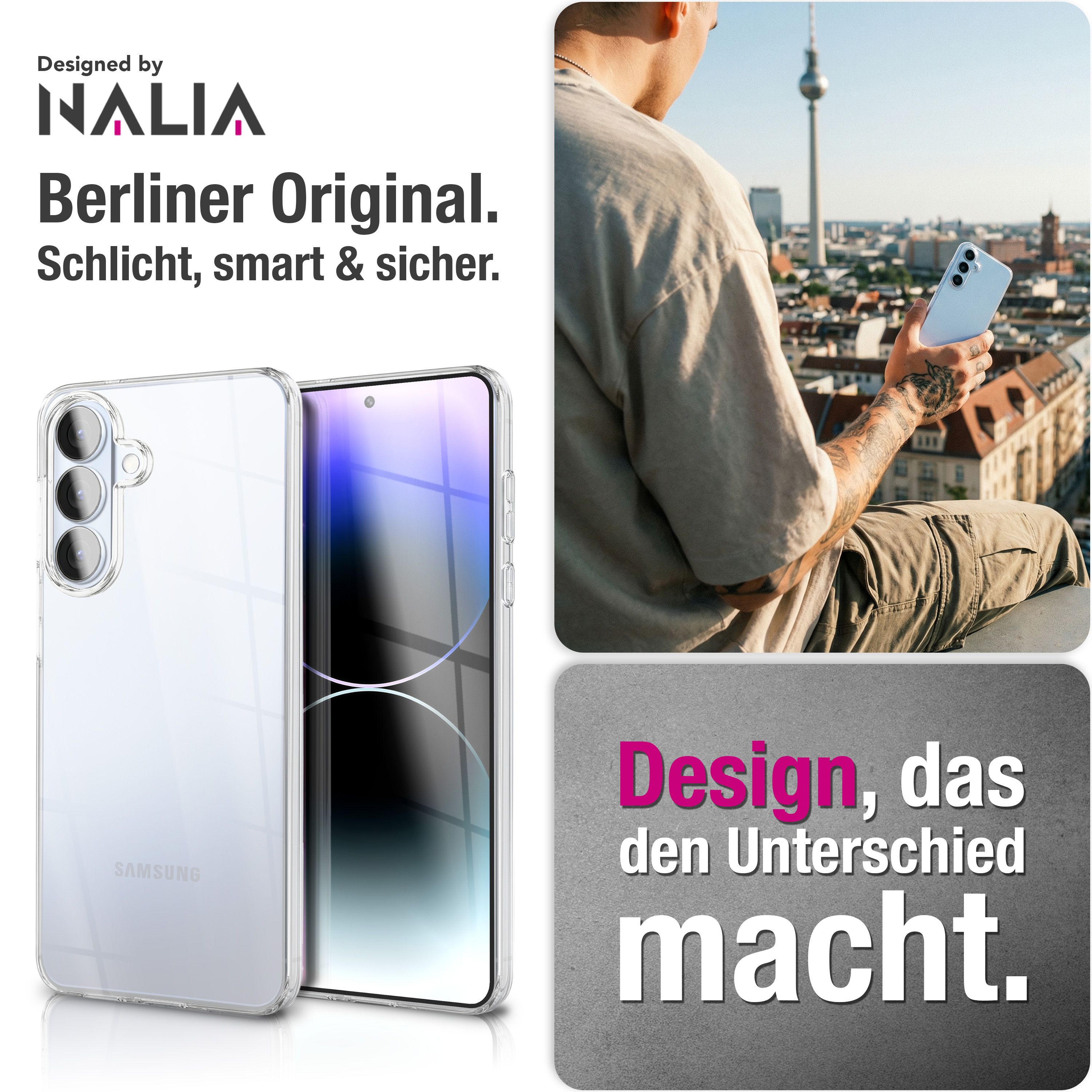NALIA 360° Hülle für Samsung Galaxy S26 – Vorne & Hinten Schutz – 360GUARD (Full-Body Case) – Marke aus Berlin Default Title NALIA Transparente Hülle
