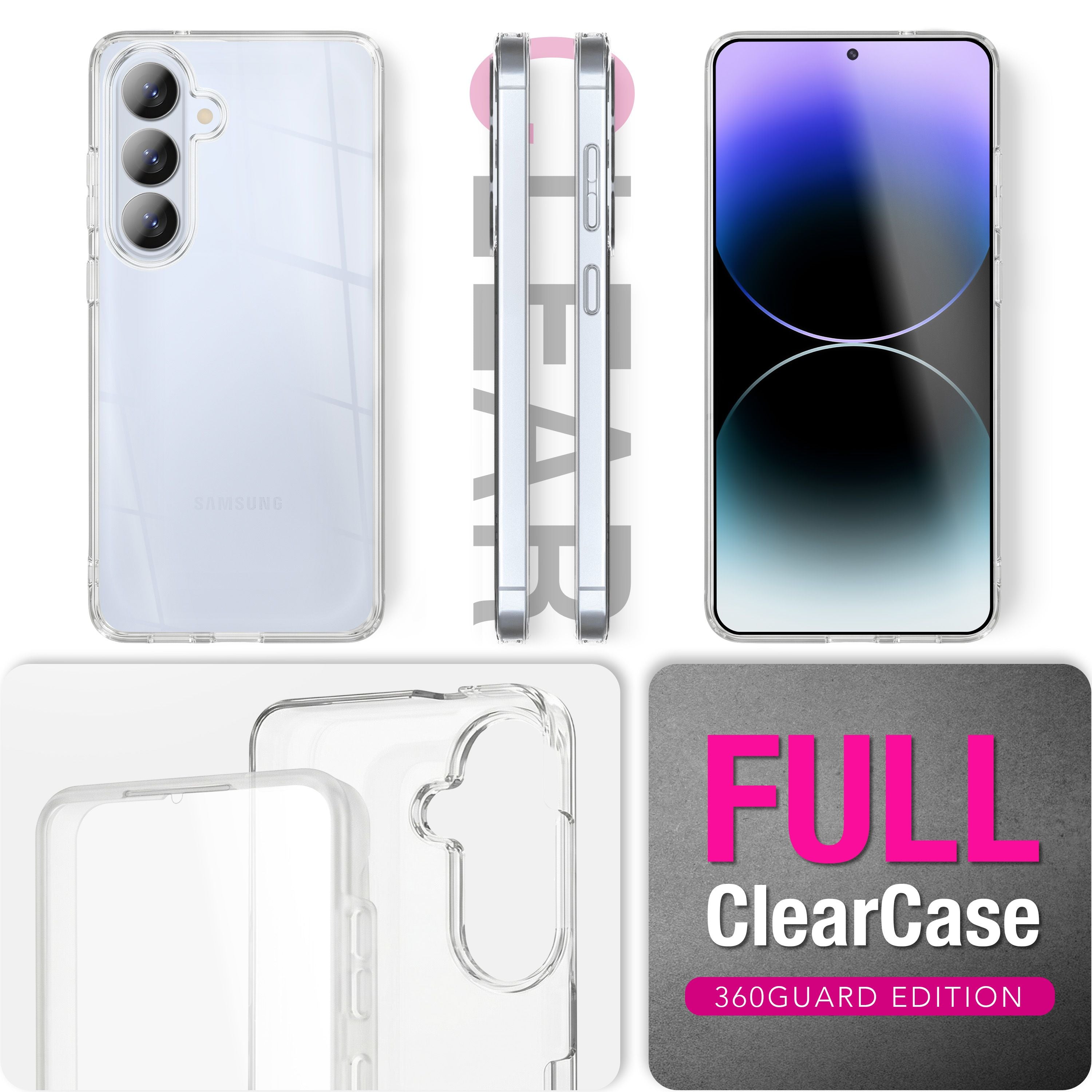 NALIA 360° Hülle für Samsung Galaxy S26 – Vorne & Hinten Schutz – 360GUARD (Full-Body Case) – Marke aus Berlin Default Title NALIA Transparente Hülle