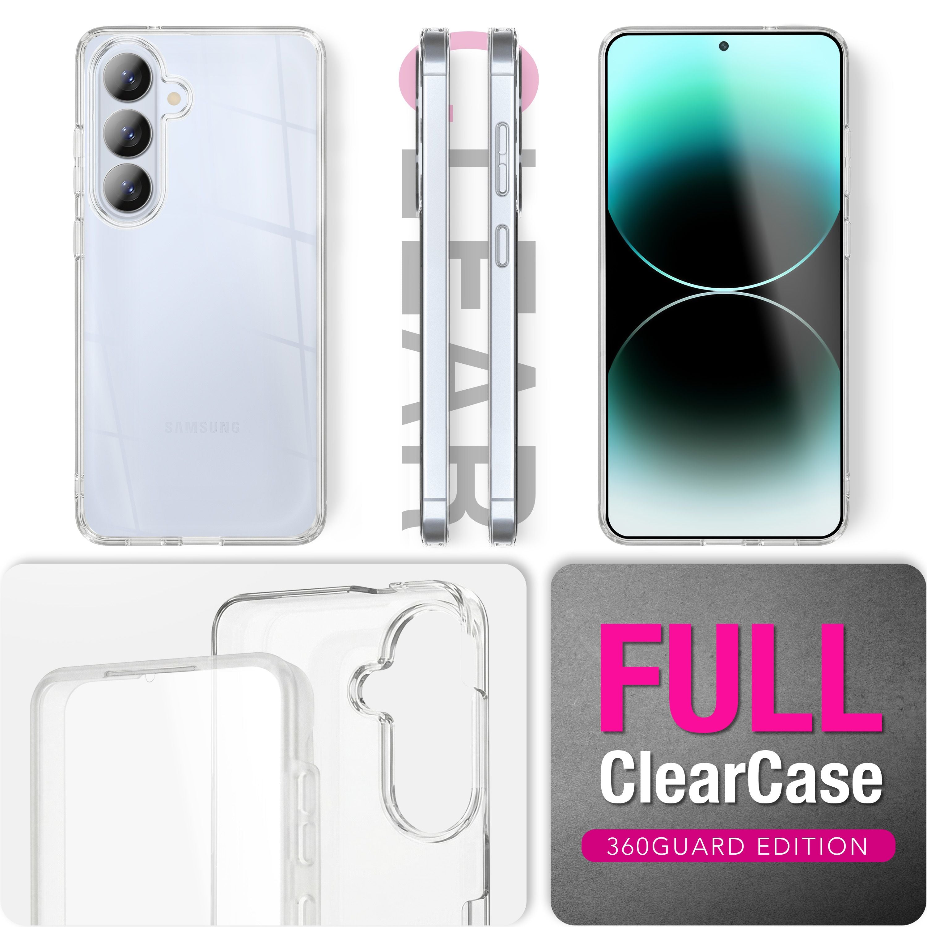 NALIA 360° Hülle für Samsung Galaxy S26 Plus – Vorne & Hinten Schutz – 360GUARD (Full-Body Case) – Marke aus Berlin Default Title NALIA Transparente Hülle