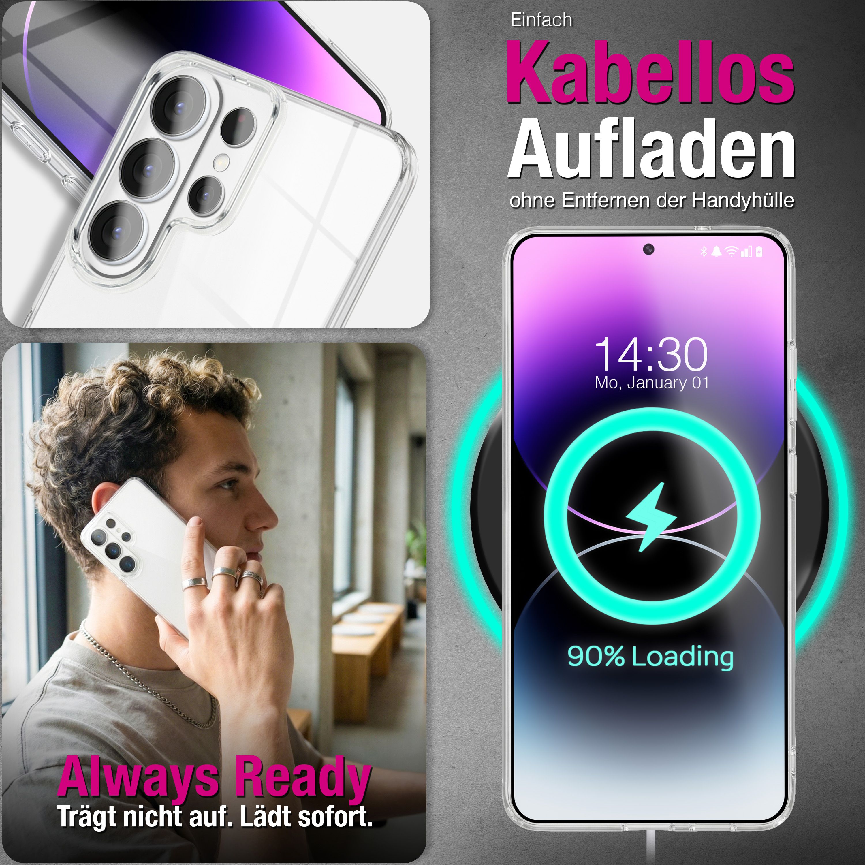 NALIA 360° Hülle für Samsung Galaxy S26 Ultra – Vorne & Hinten Schutz – 360GUARD (Full-Body Case) – Marke aus Berlin Default Title NALIA Transparente Hülle