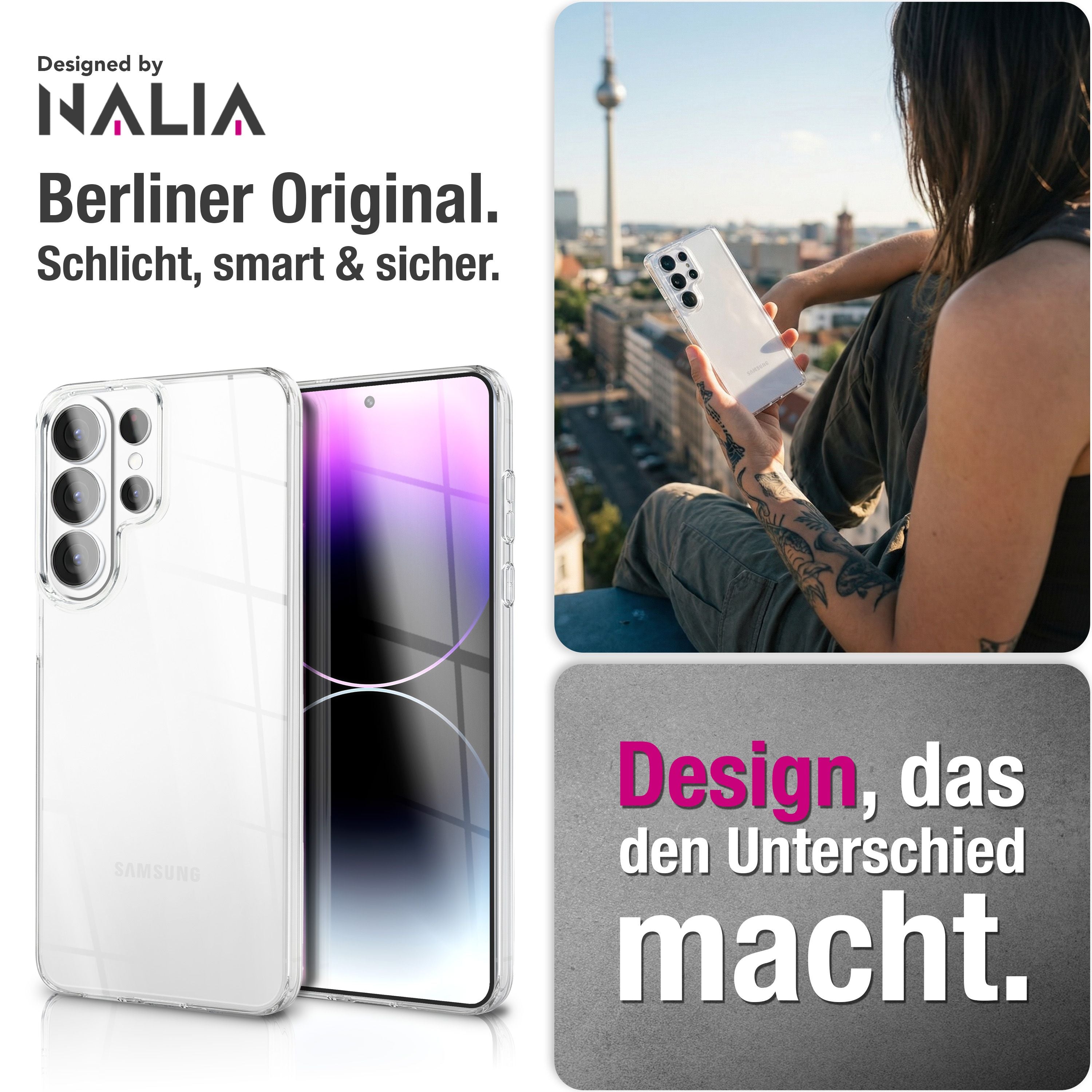 NALIA 360° Hülle für Samsung Galaxy S26 Ultra – Vorne & Hinten Schutz – 360GUARD (Full-Body Case) – Marke aus Berlin Default Title NALIA Transparente Hülle
