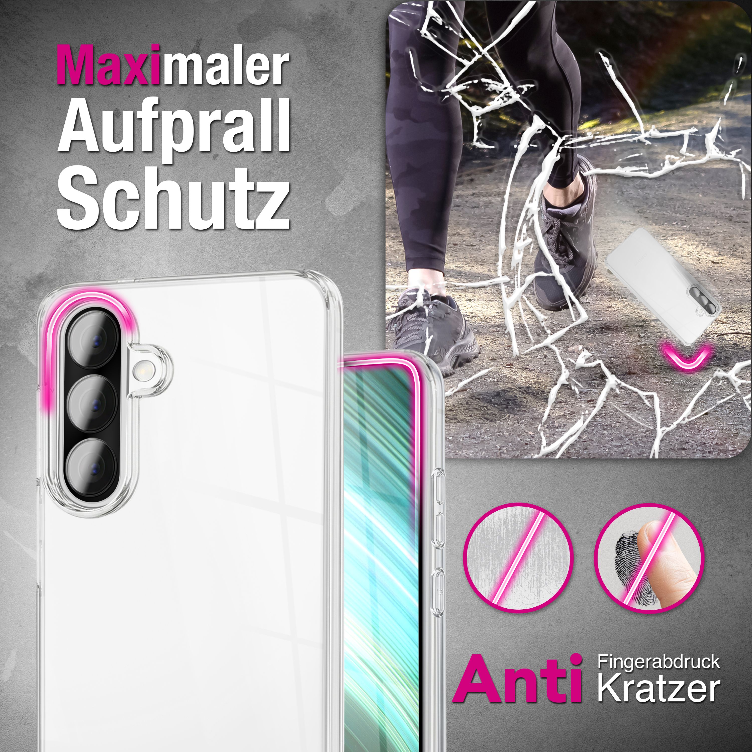 NALIA 360° Hülle Samsung Galaxy A37 Case Komplettschutz stoßfest Default Title NALIA Transparente Hülle