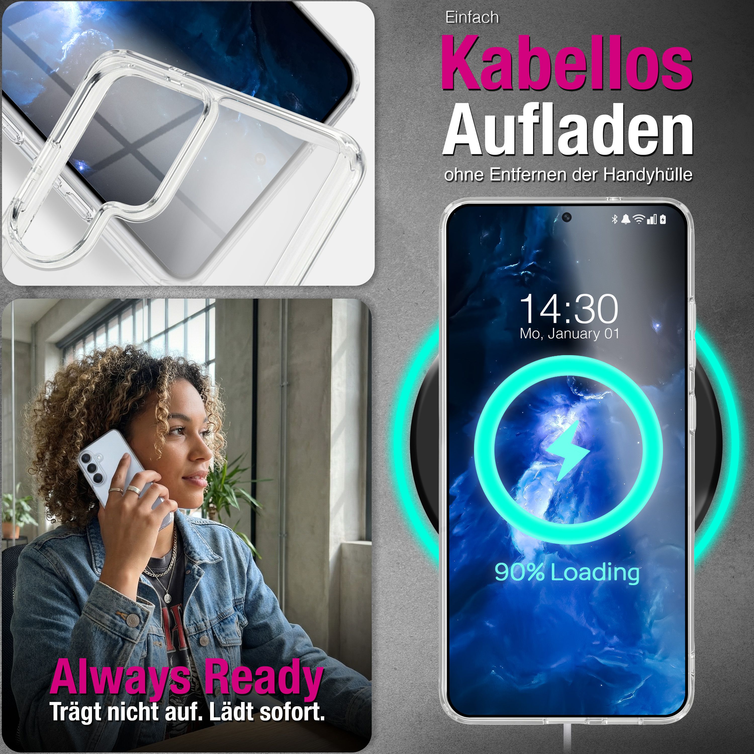 NALIA Transparente Hülle für Samsung Galaxy S26 – Anti-Gelb & Stoßfest – GLAZE (Rückseite in Glas-Optik) – Marke aus Berlin Default Title NALIA Transparente Hülle