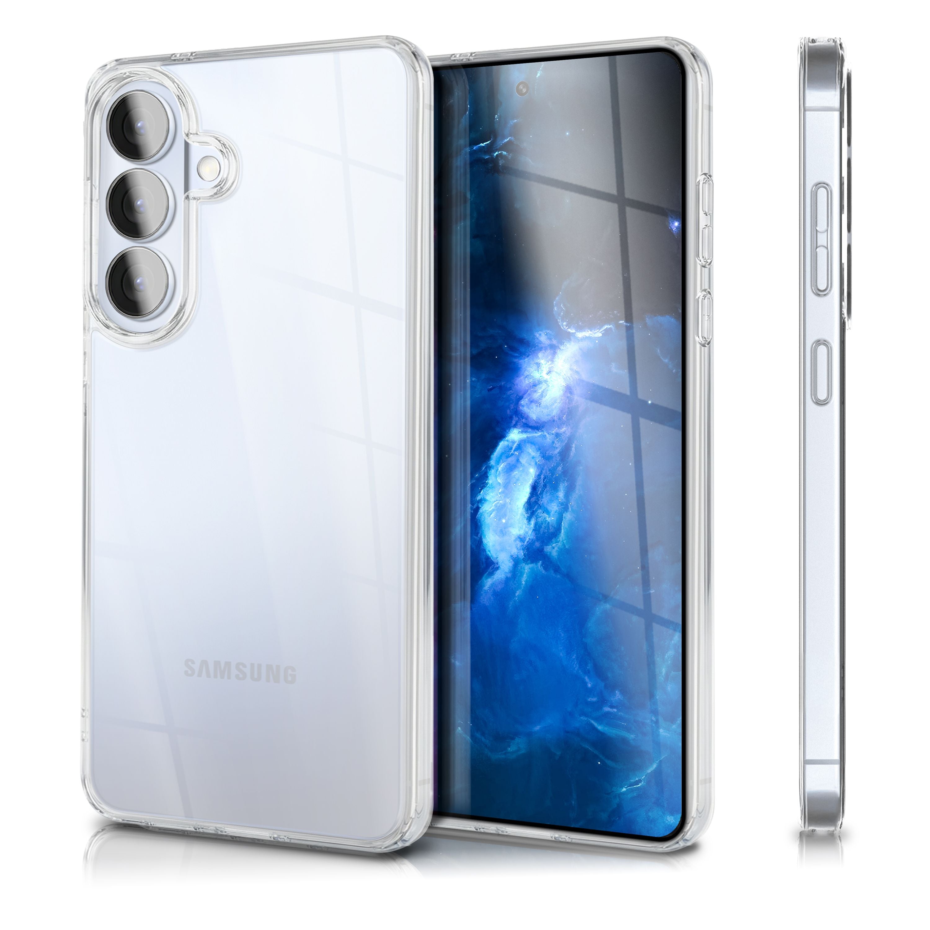 NALIA Transparente Hülle für Samsung Galaxy S26 – Anti-Gelb & Stoßfest – GLAZE (Rückseite in Glas-Optik) – Marke aus Berlin