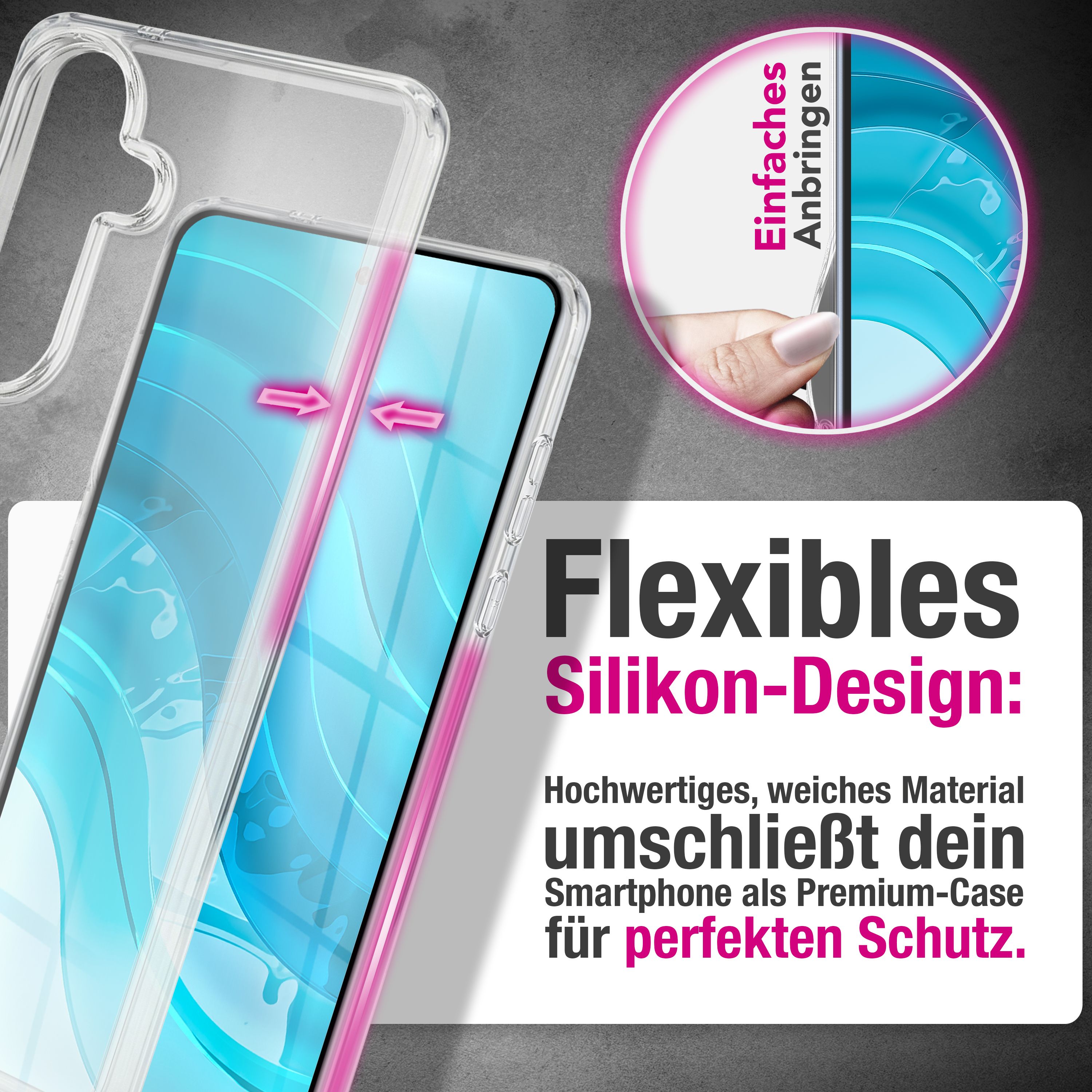 NALIA Transparente Silikonhülle Samsung Galaxy A37 Case Anti-Gelb stoßfest Default Title NALIA Transparente Hülle