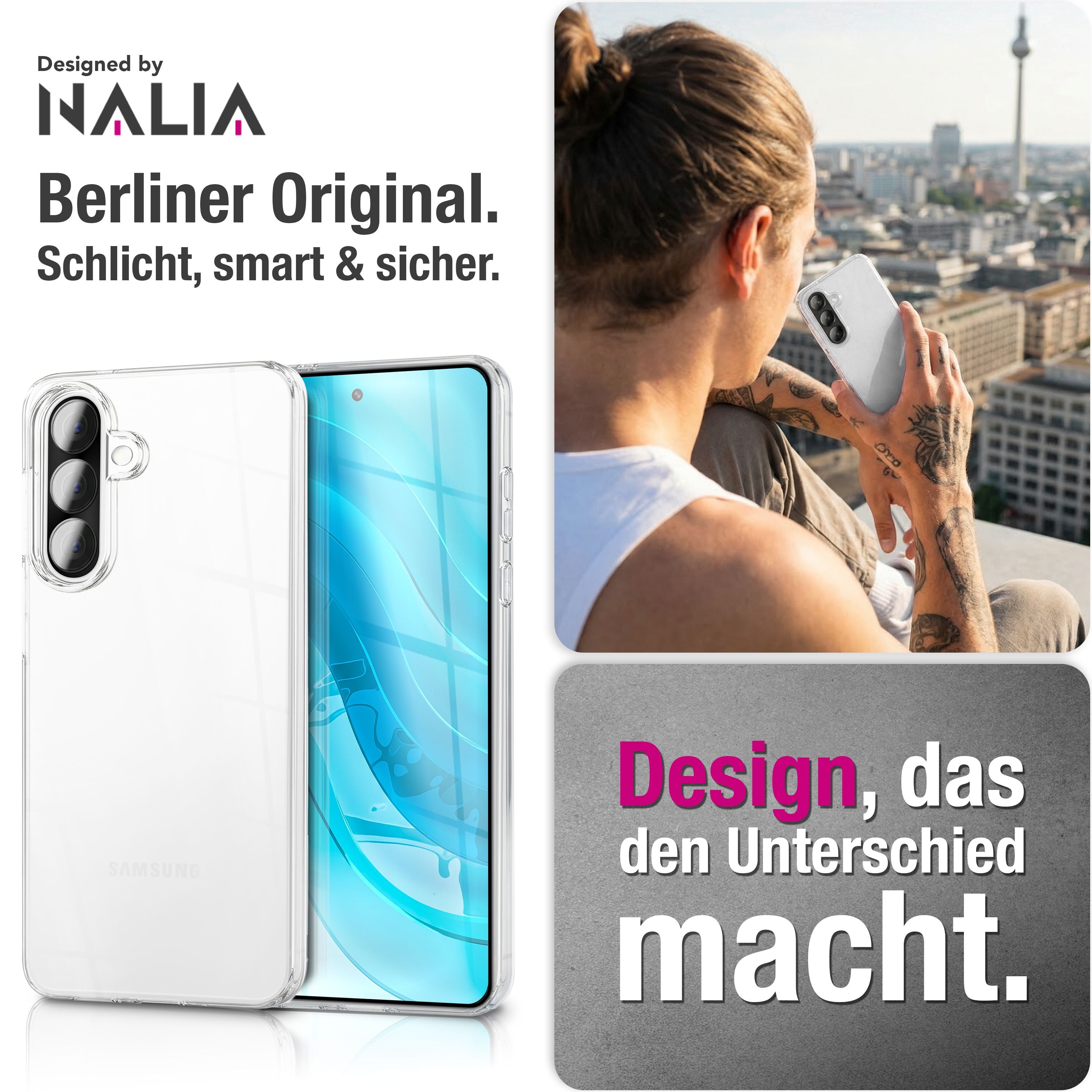 NALIA Transparente Silikonhülle Samsung Galaxy A37 Case Anti-Gelb stoßfest Default Title NALIA Transparente Hülle