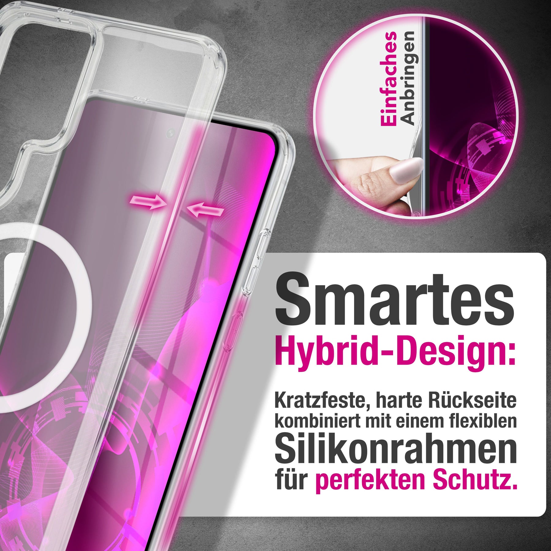 NALIA Transparentes Magnet Case für Samsung Galaxy S26 Ultra – MagPower System (MagSafe kompatibel) – LUMEX (Edle Glas-Optik, aber unzerbrechlich) – Marke aus Berlin