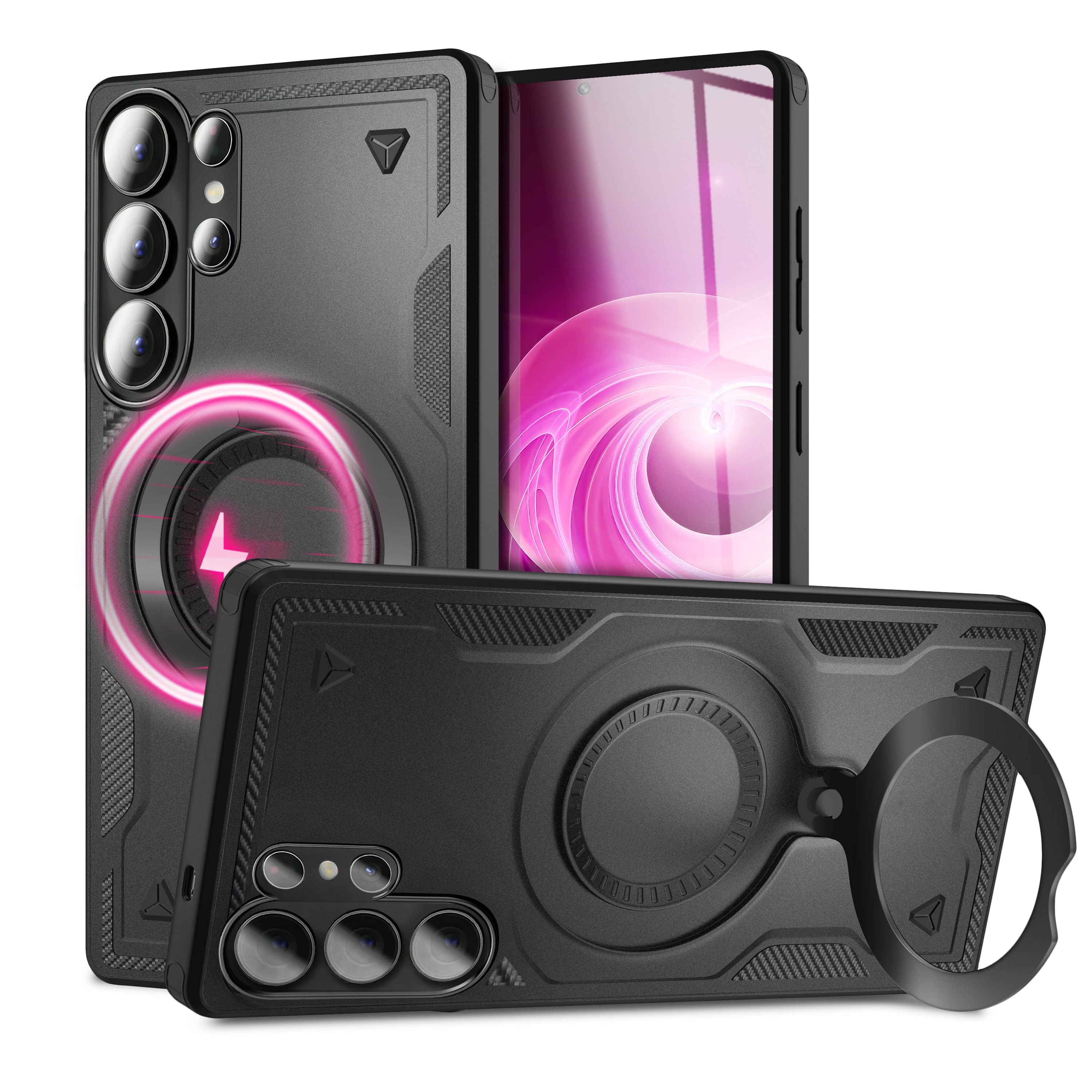 NALIA Magnetische Panzerhülle für Samsung Galaxy S26 Ultra – Ring-Halterung 360° & MagSafe kompatibel – STORMGUARD (Outdoor Case) – Marke aus Berlin